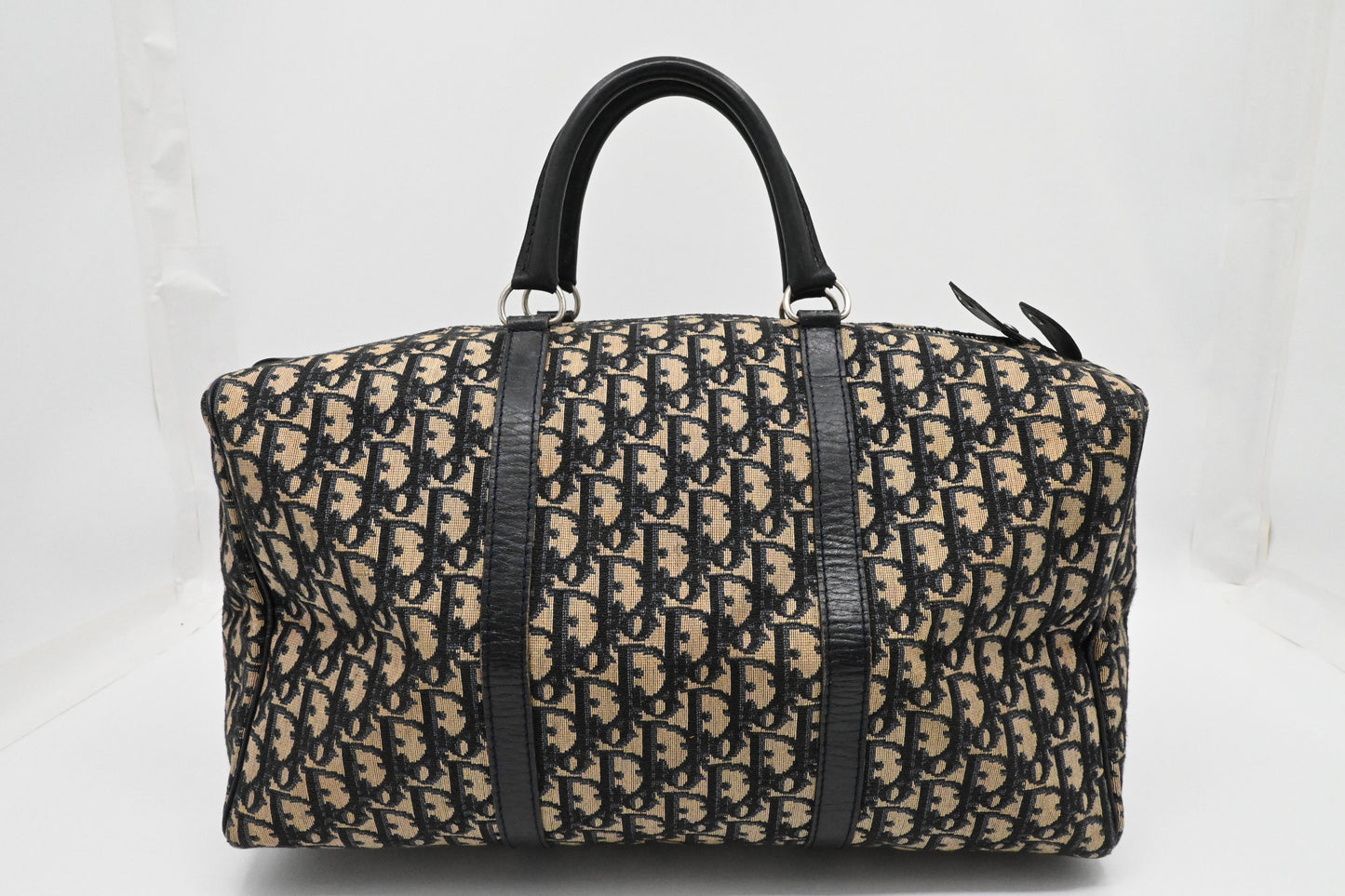 Dior Boston Bag in Navy Blue Oblique Canvas