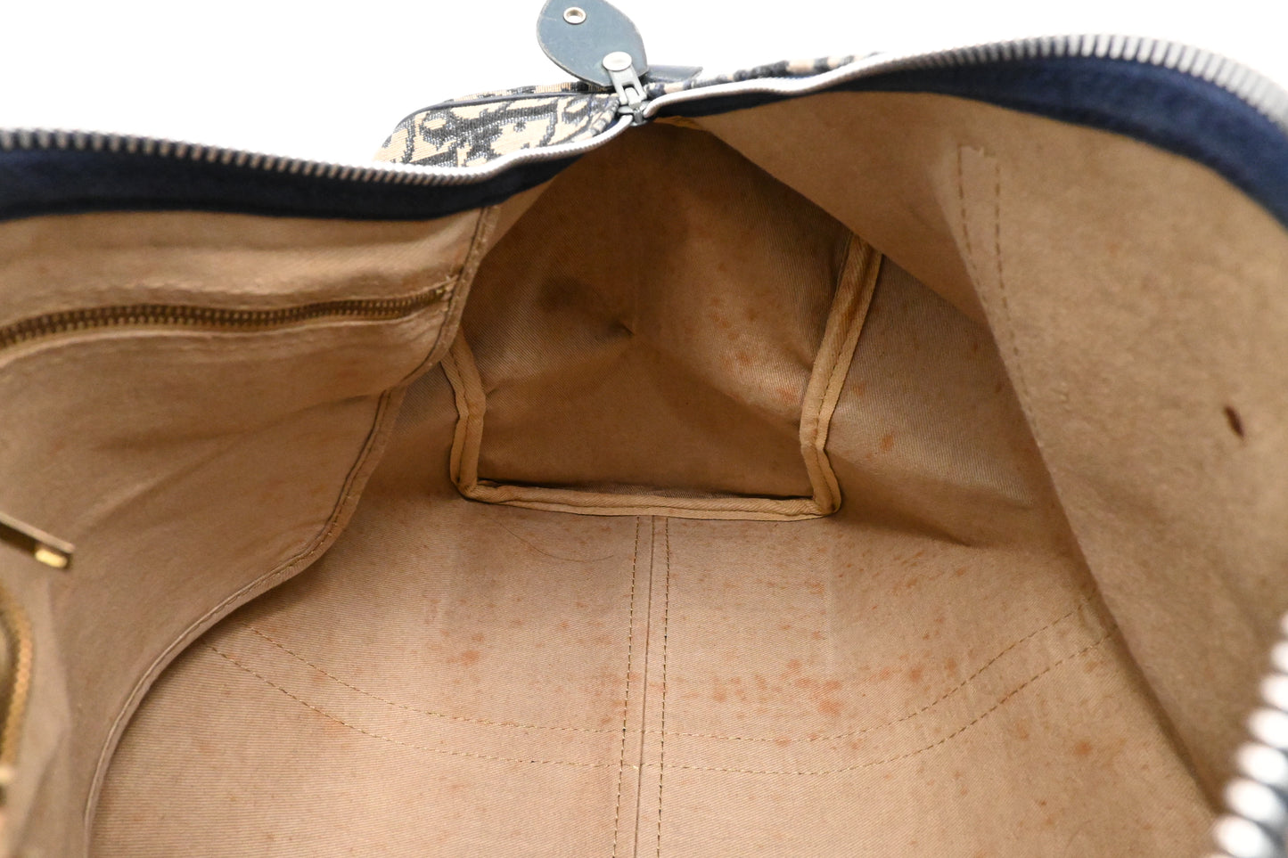 Dior Boston Bag in Navy Blue Oblique Canvas