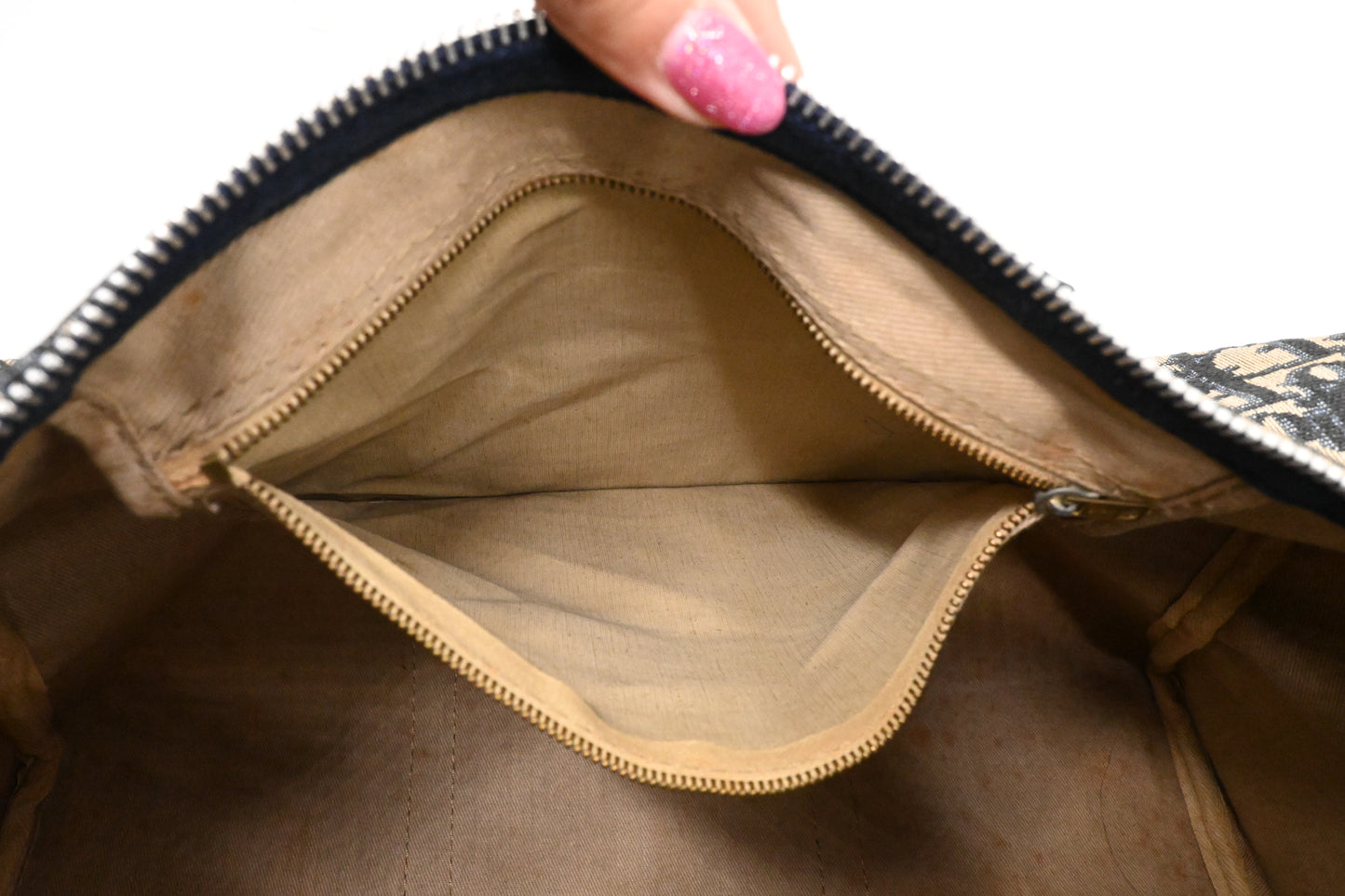 Dior Boston Bag in Navy Blue Oblique Canvas