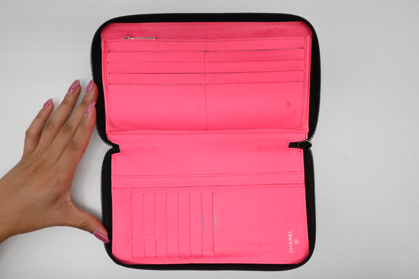Chanel Cambon Organizer in Black Leather