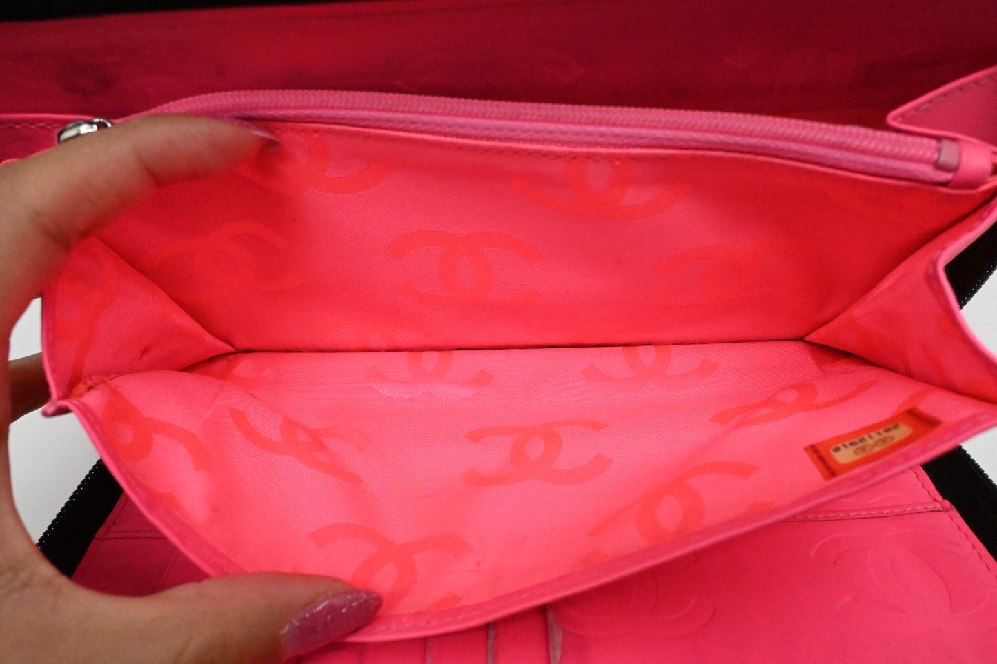 Chanel Cambon Organizer in Black Leather