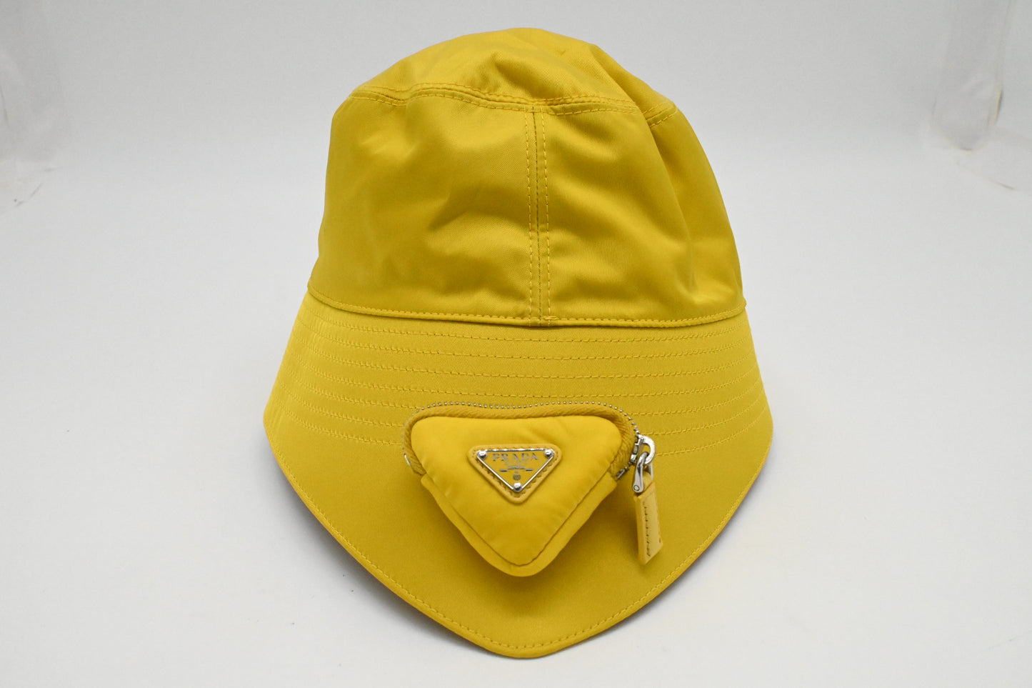 Prada Bucket Hat in Yellow Re-Nylon