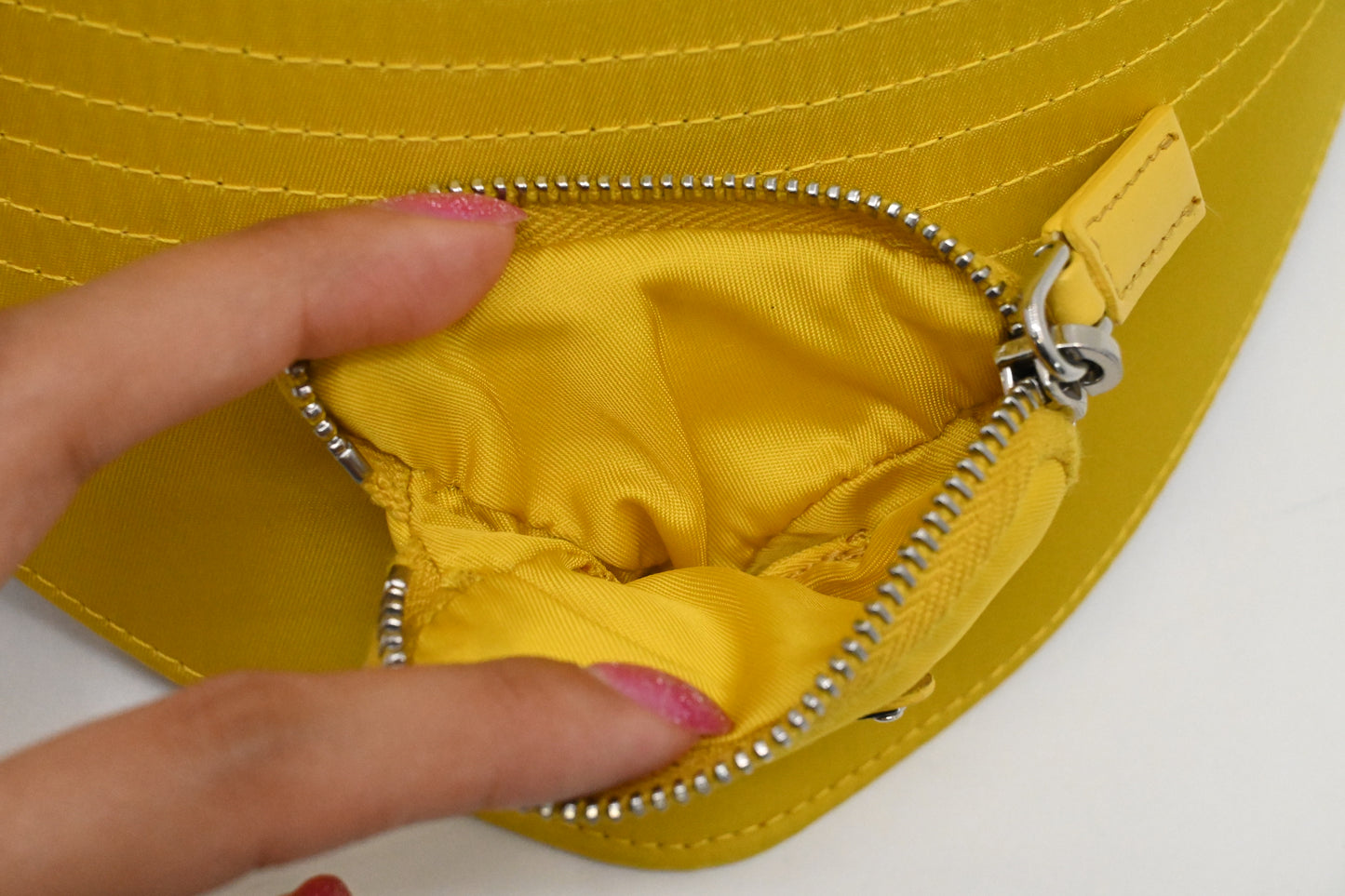 Prada Bucket Hat in Yellow Re-Nylon