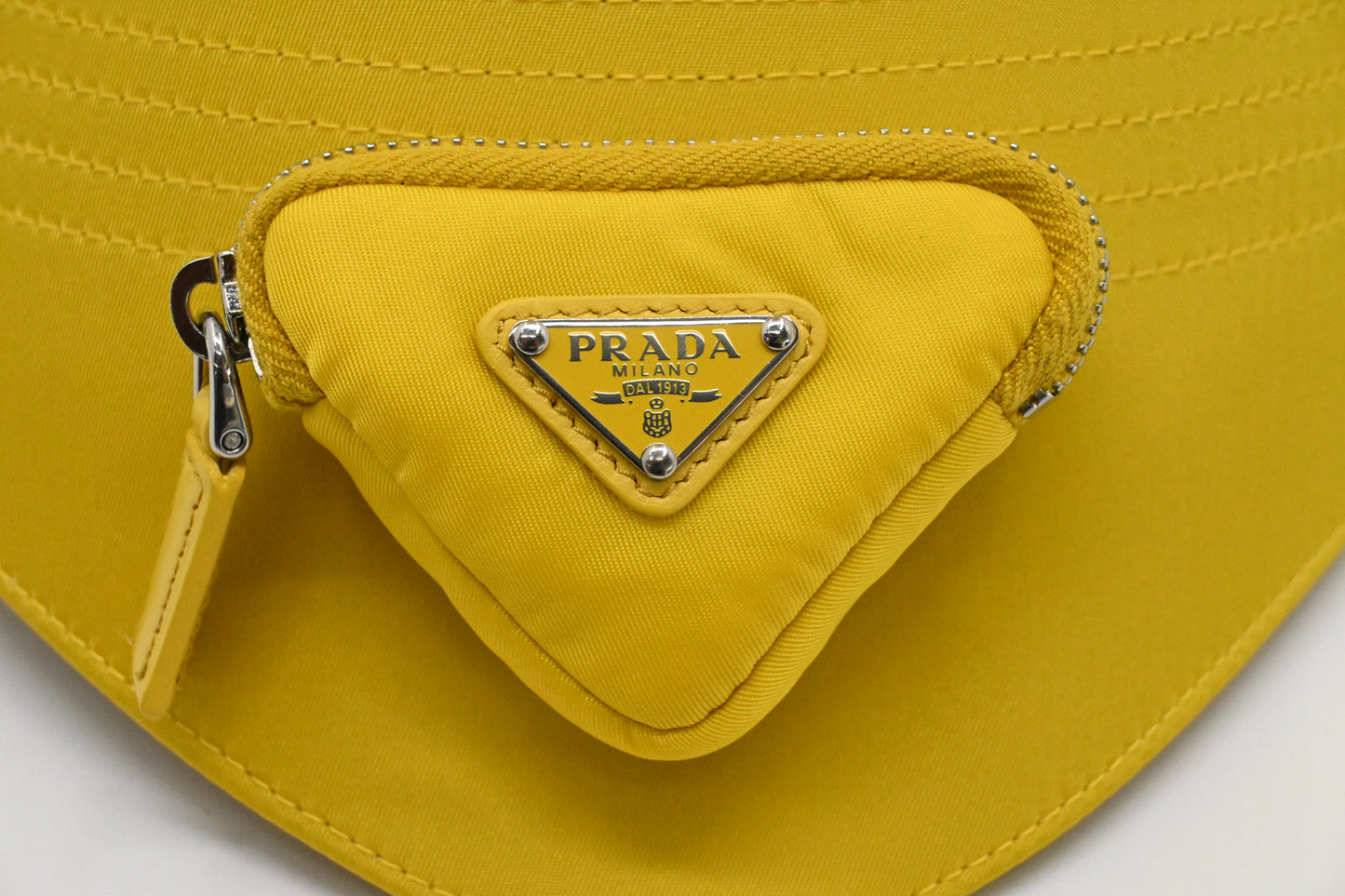 Prada Bucket Hat in Yellow Re-Nylon