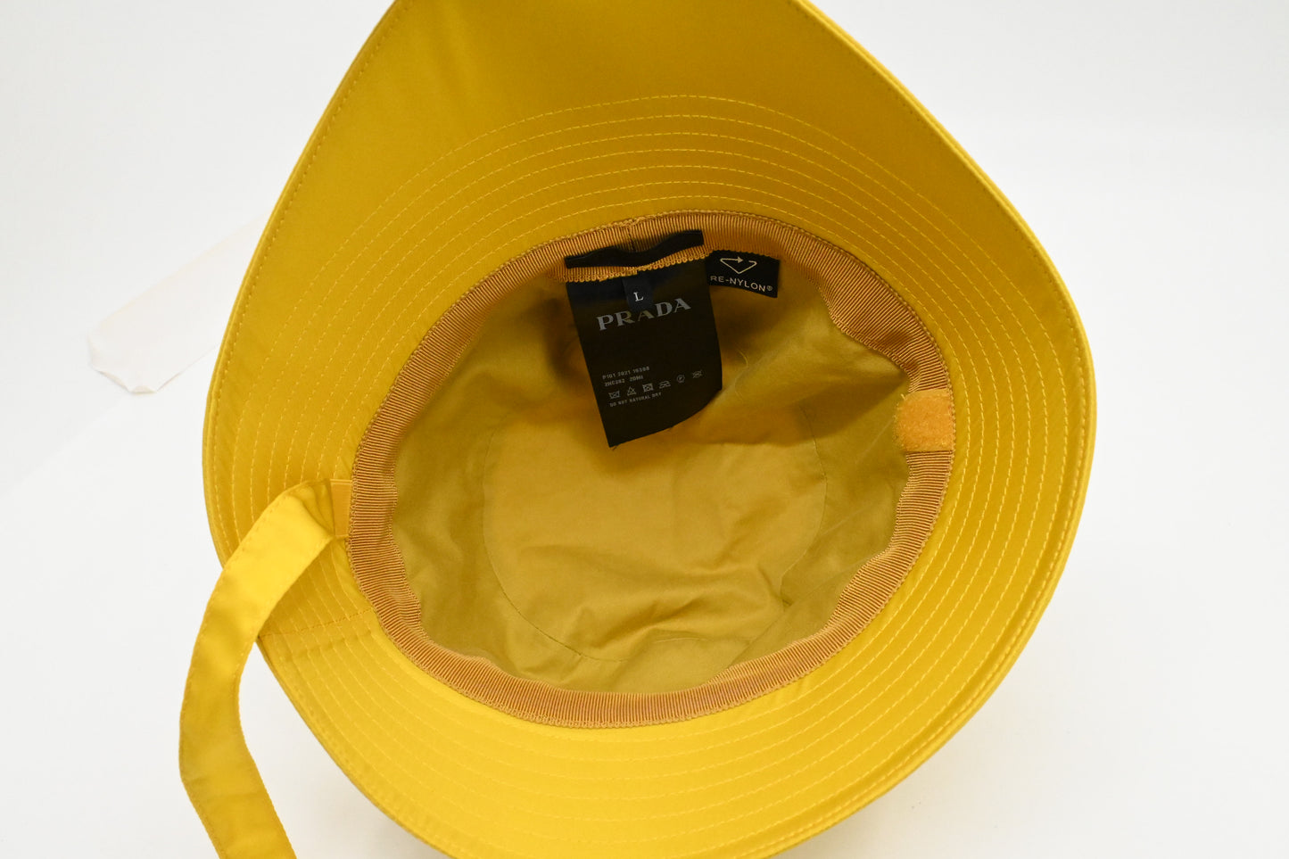 Prada Bucket Hat in Yellow Re-Nylon