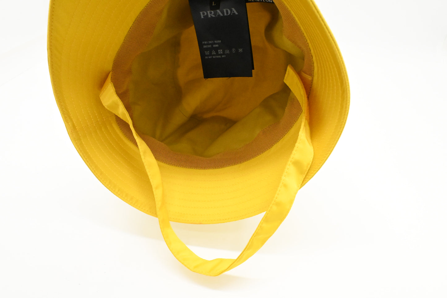 Prada Bucket Hat in Yellow Re-Nylon