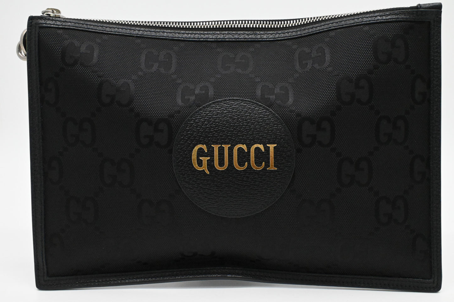 Gucci "Off the Grid" Wristlet Pouch in Black Canvas