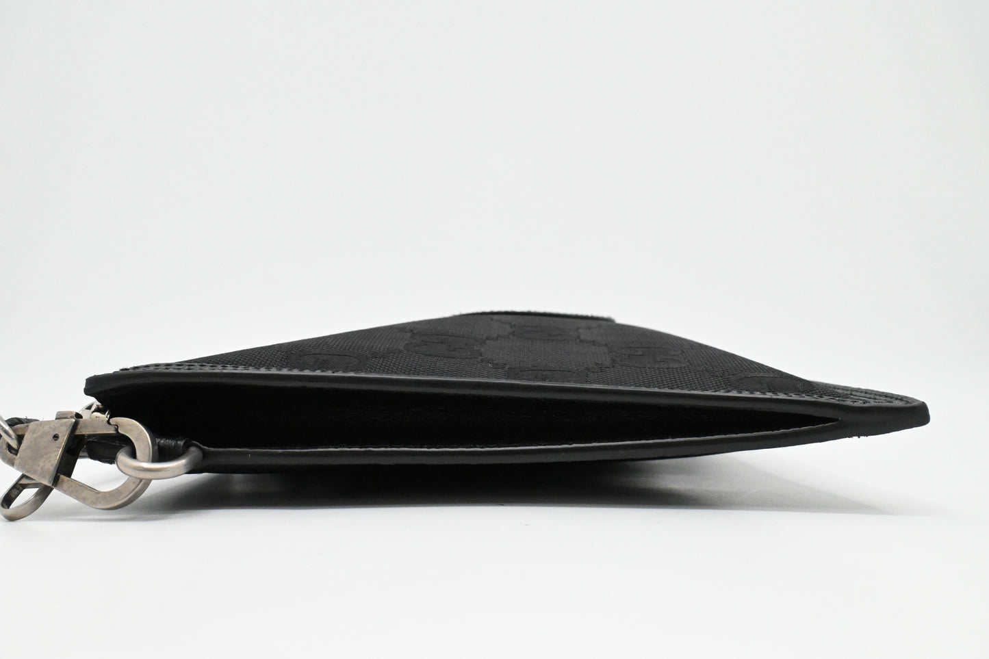 Gucci "Off the Grid" Wristlet Pouch in Black Canvas