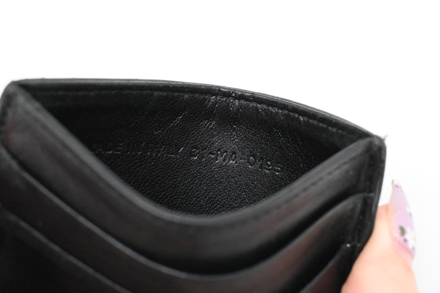 Dior Card Case in Black Leather