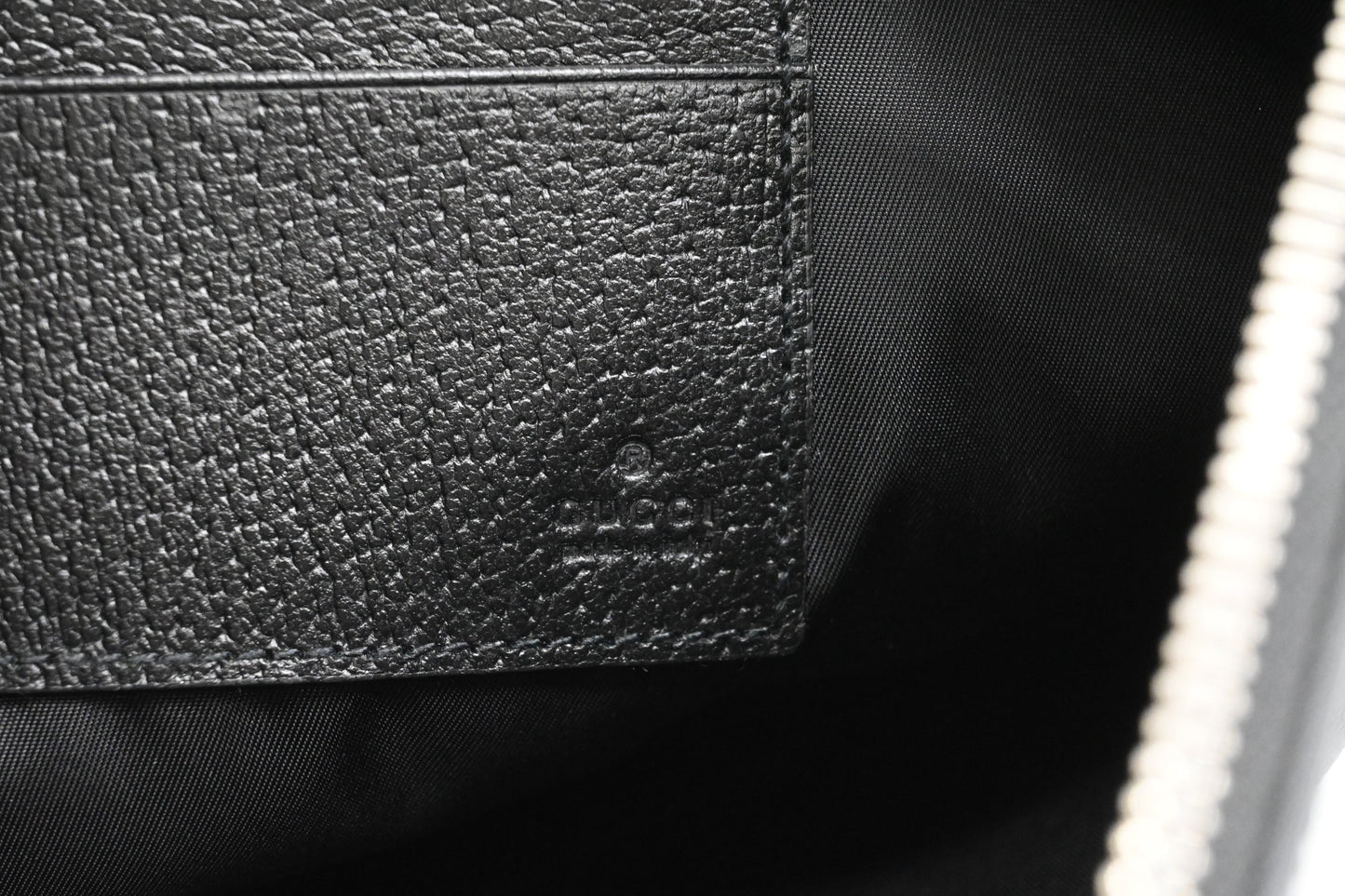 Gucci "Off the Grid" Wristlet Pouch in Black Canvas