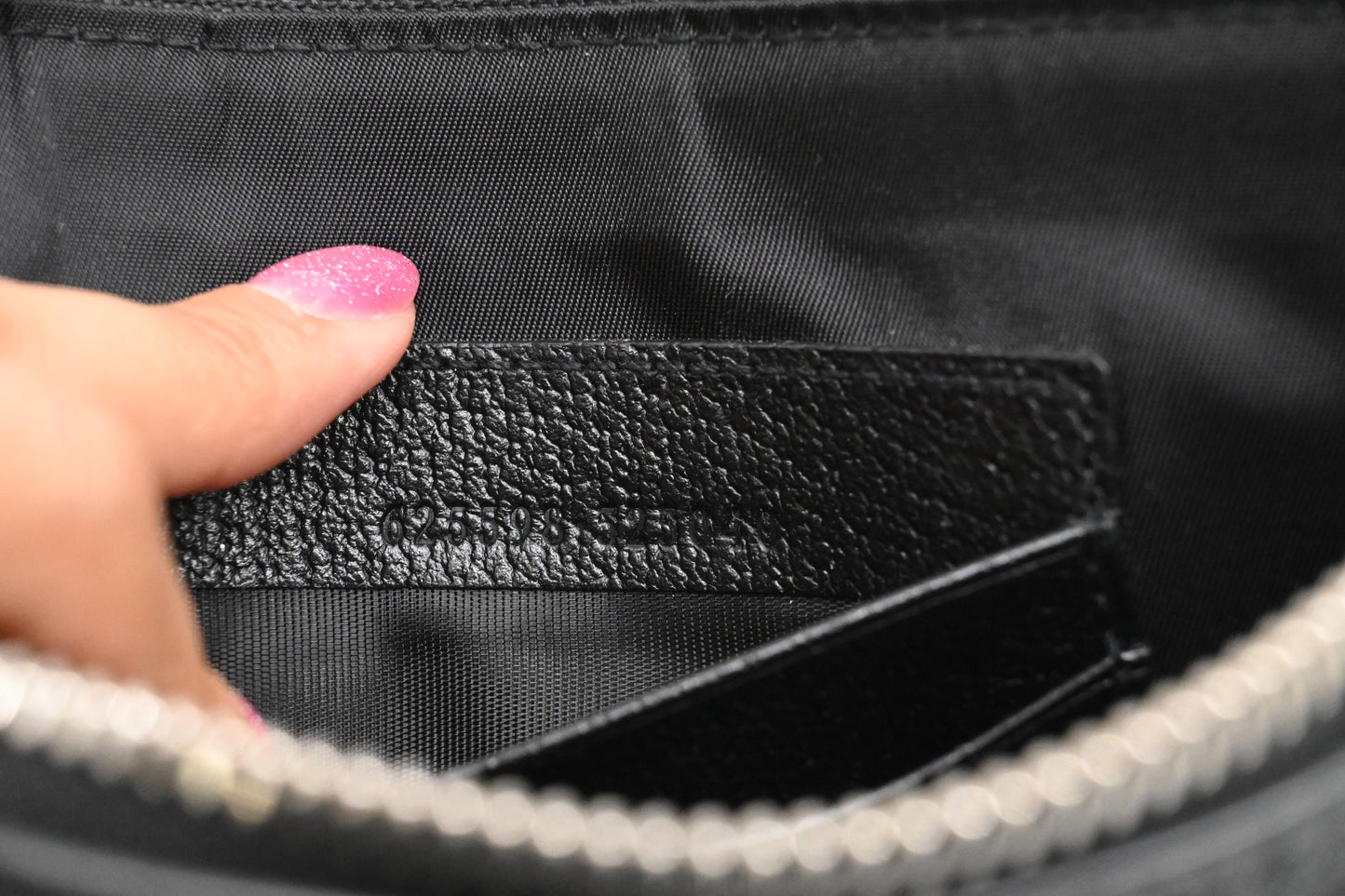 Gucci "Off the Grid" Wristlet Pouch in Black Canvas