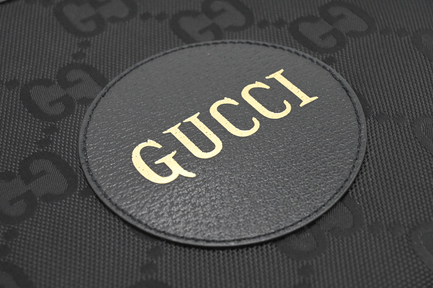 Gucci "Off the Grid" Wristlet Pouch in Black Canvas