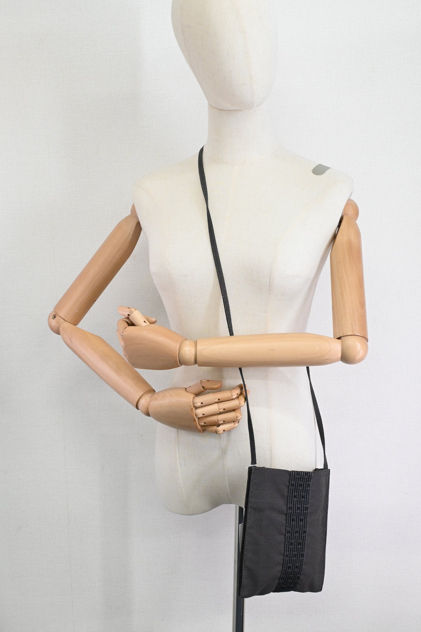 Hermes Herline Crossbody Pochette in Grey Canvas