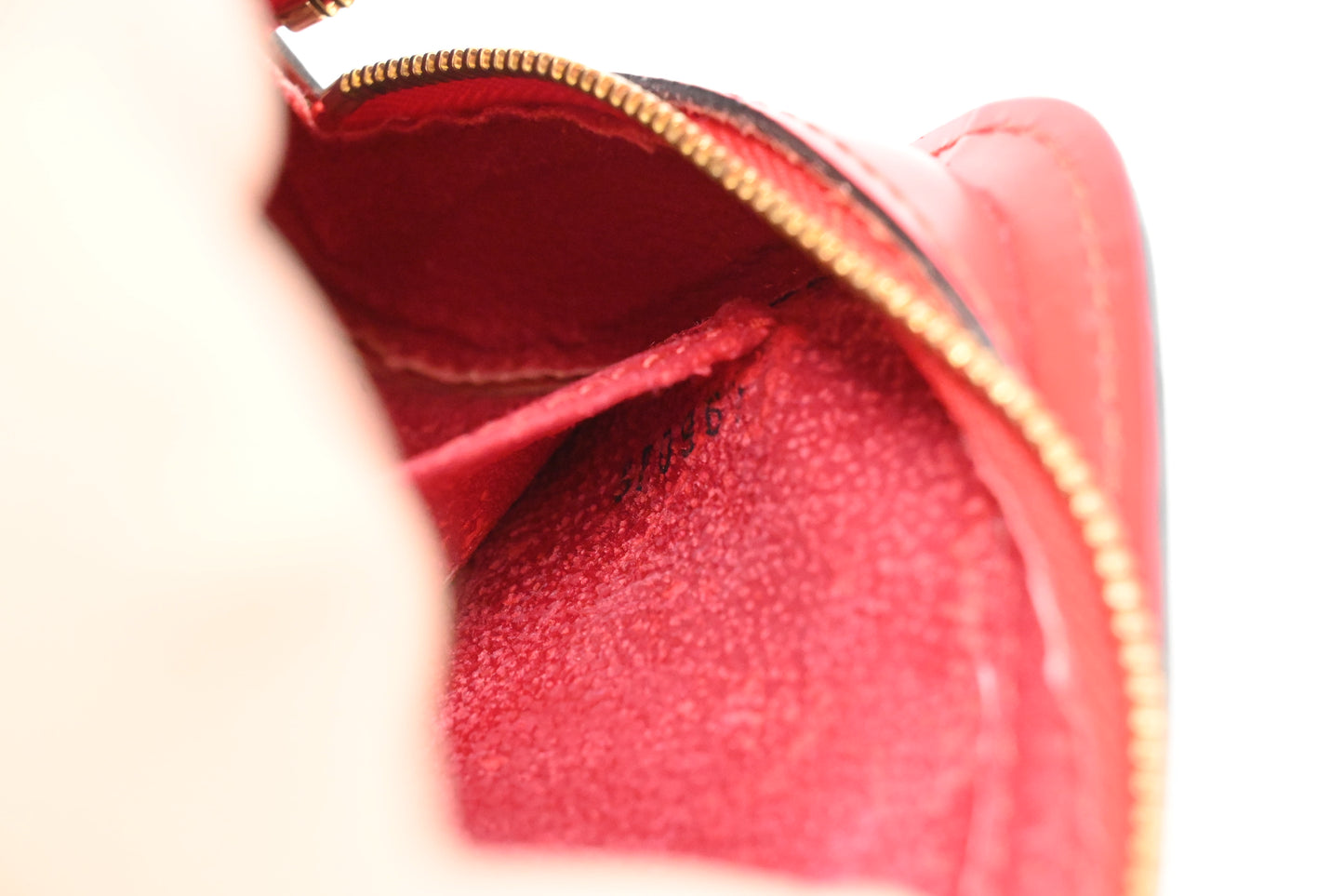 Louis Vuitton Dauphine PM Pouch in Red Epi Leather