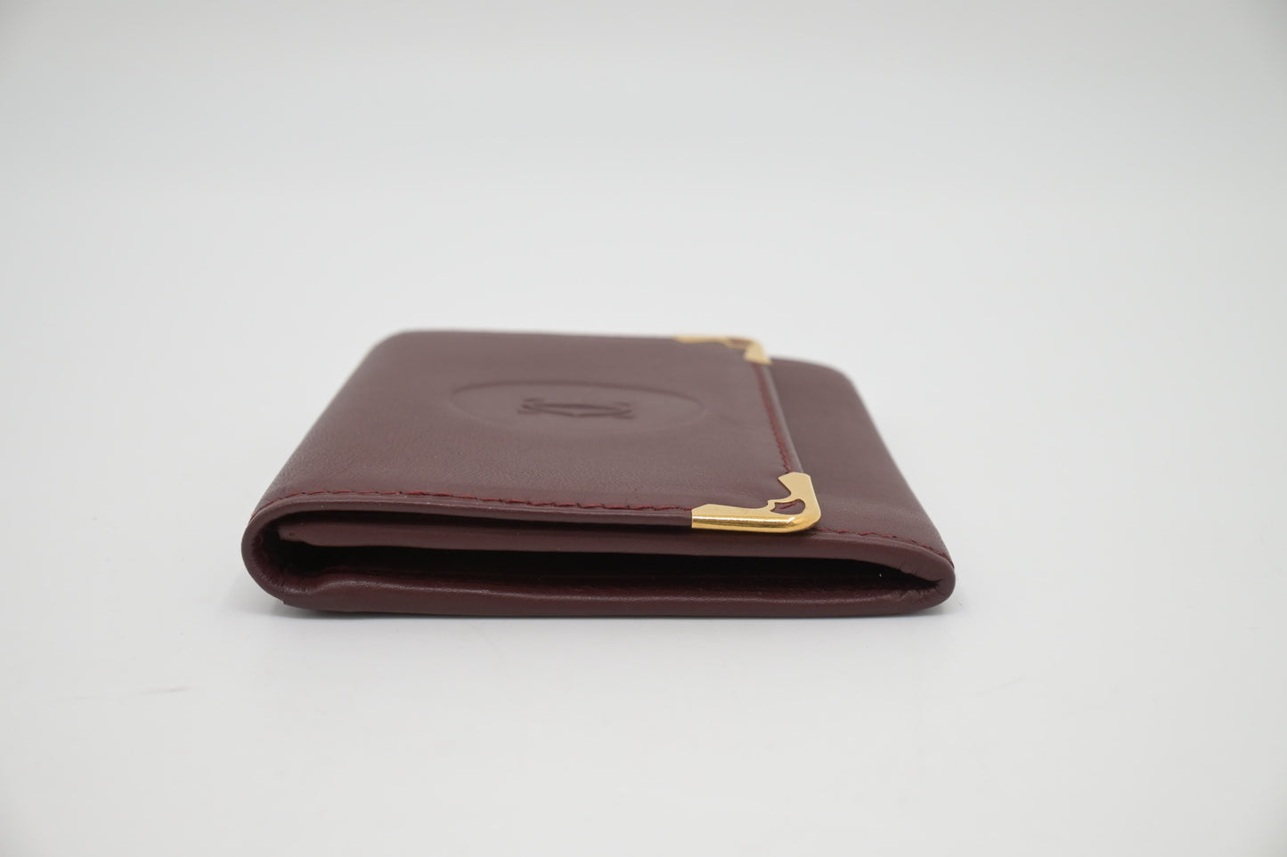 Cartier Coin Case in Burgundy Leather