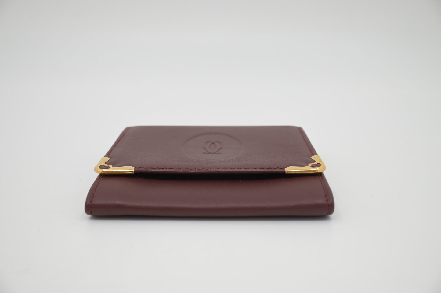 Cartier Coin Case in Burgundy Leather