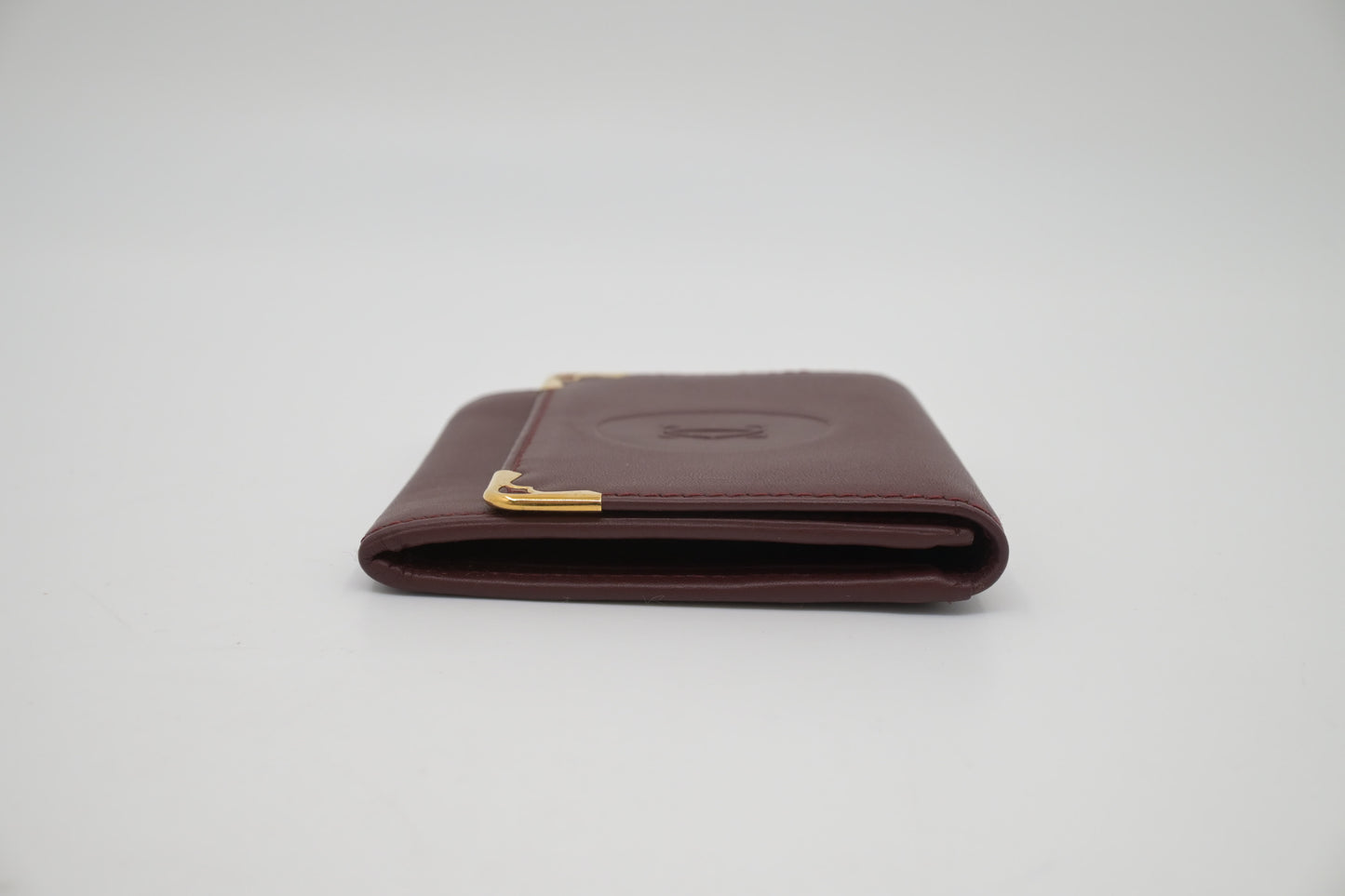 Cartier Coin Case in Burgundy Leather