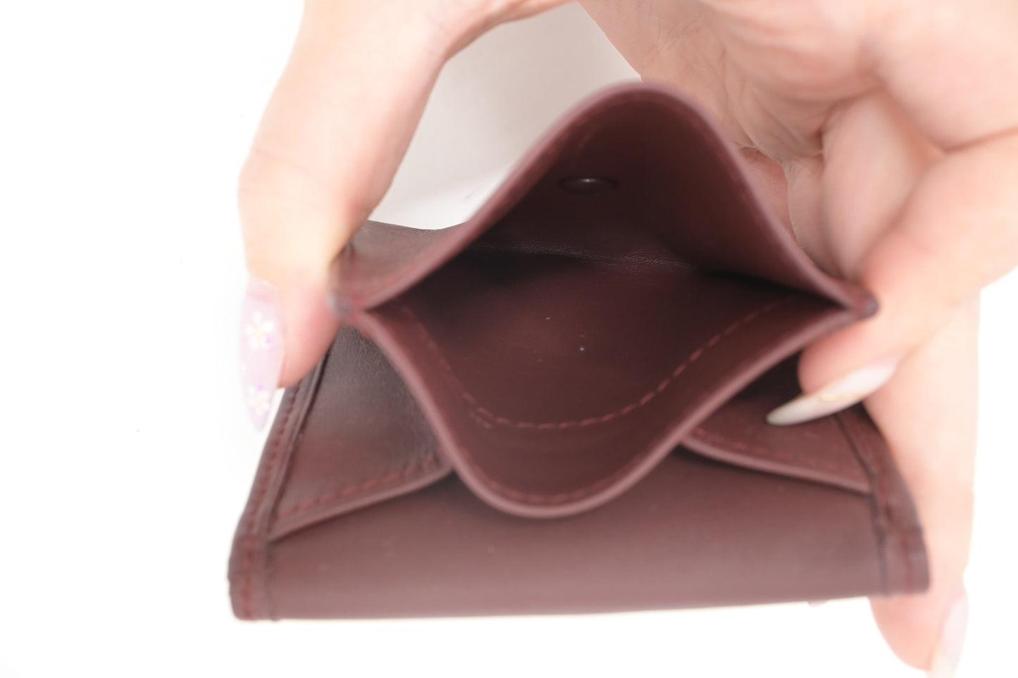 Cartier Coin Case in Burgundy Leather