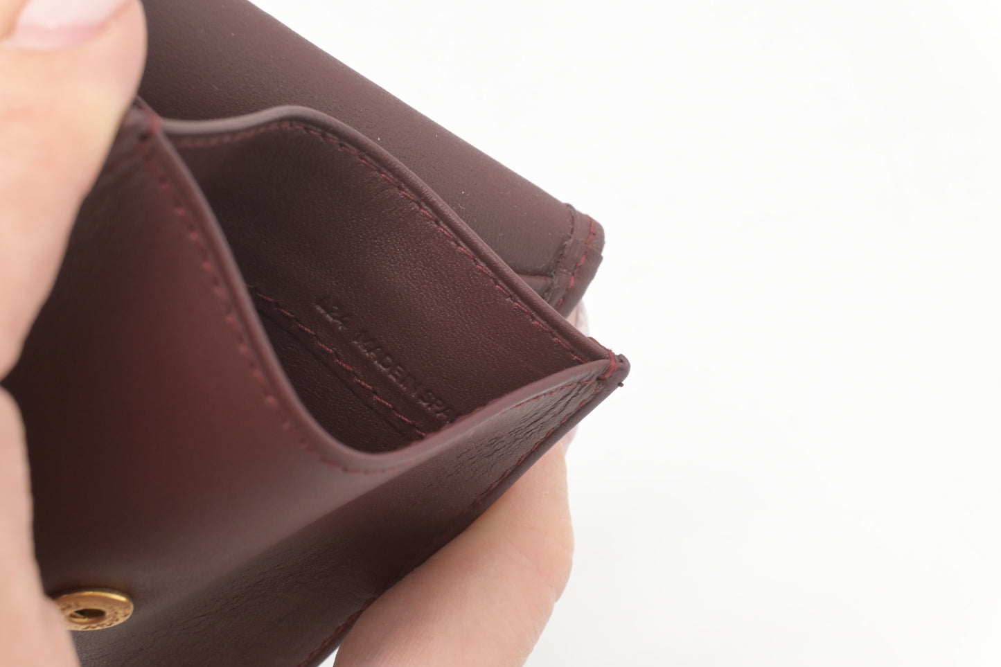 Cartier Coin Case in Burgundy Leather