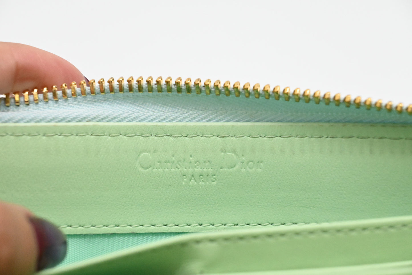 Dior Voyageur Wallet in Light Blue Leather