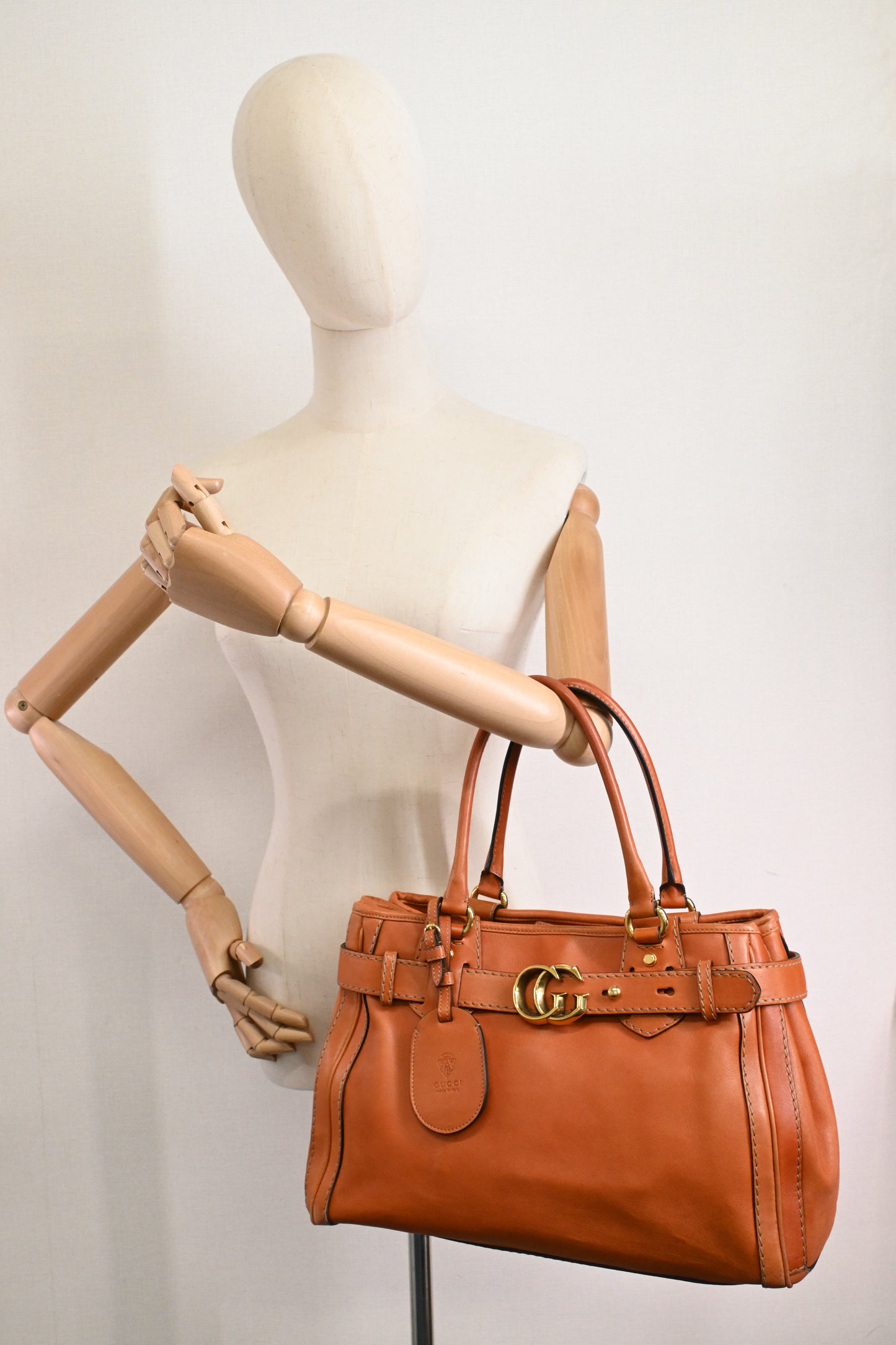 Gucci Tote in Brown/Orange Leather