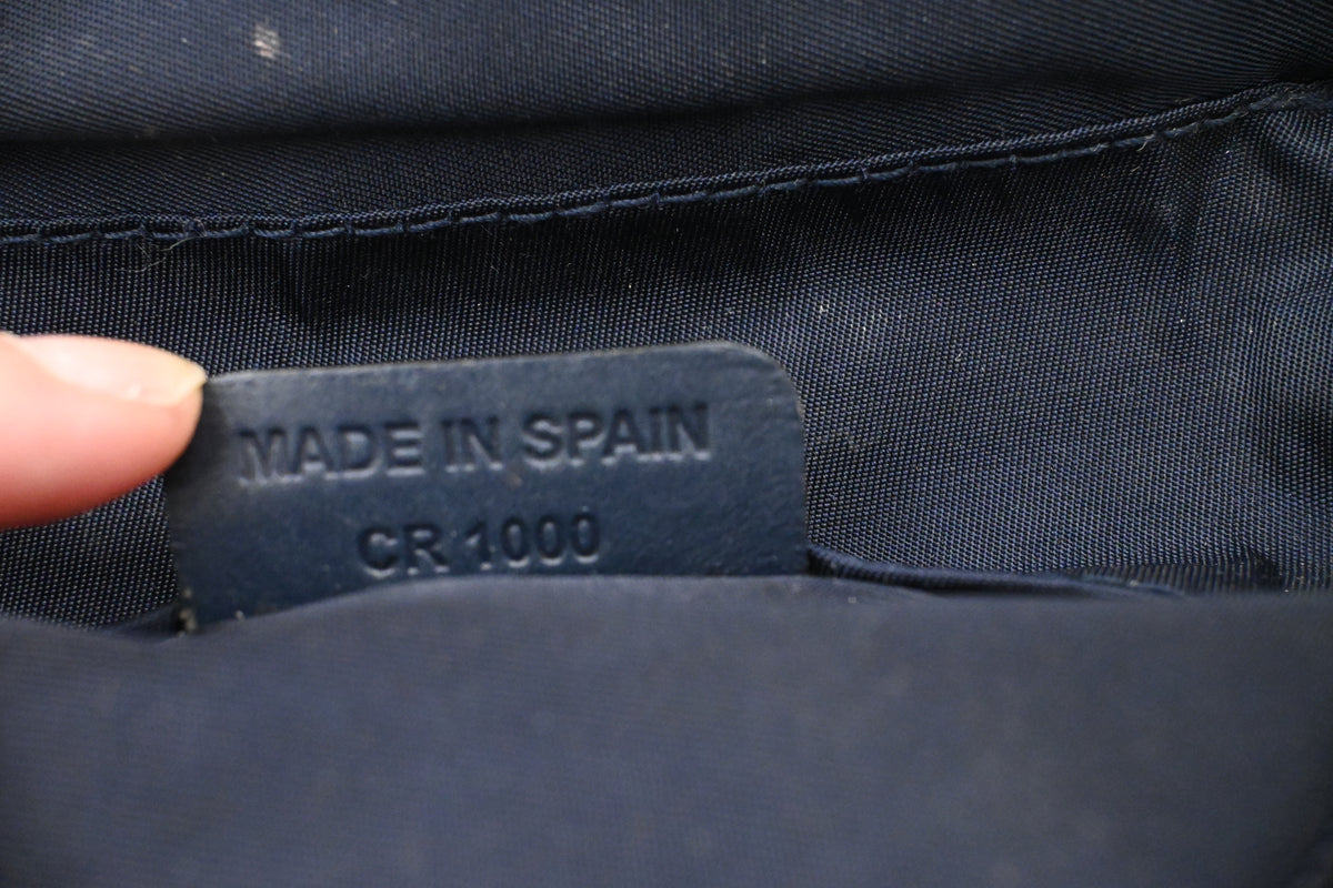 Dior Saddle Zipped Pouch in Blue Oblique Canvas