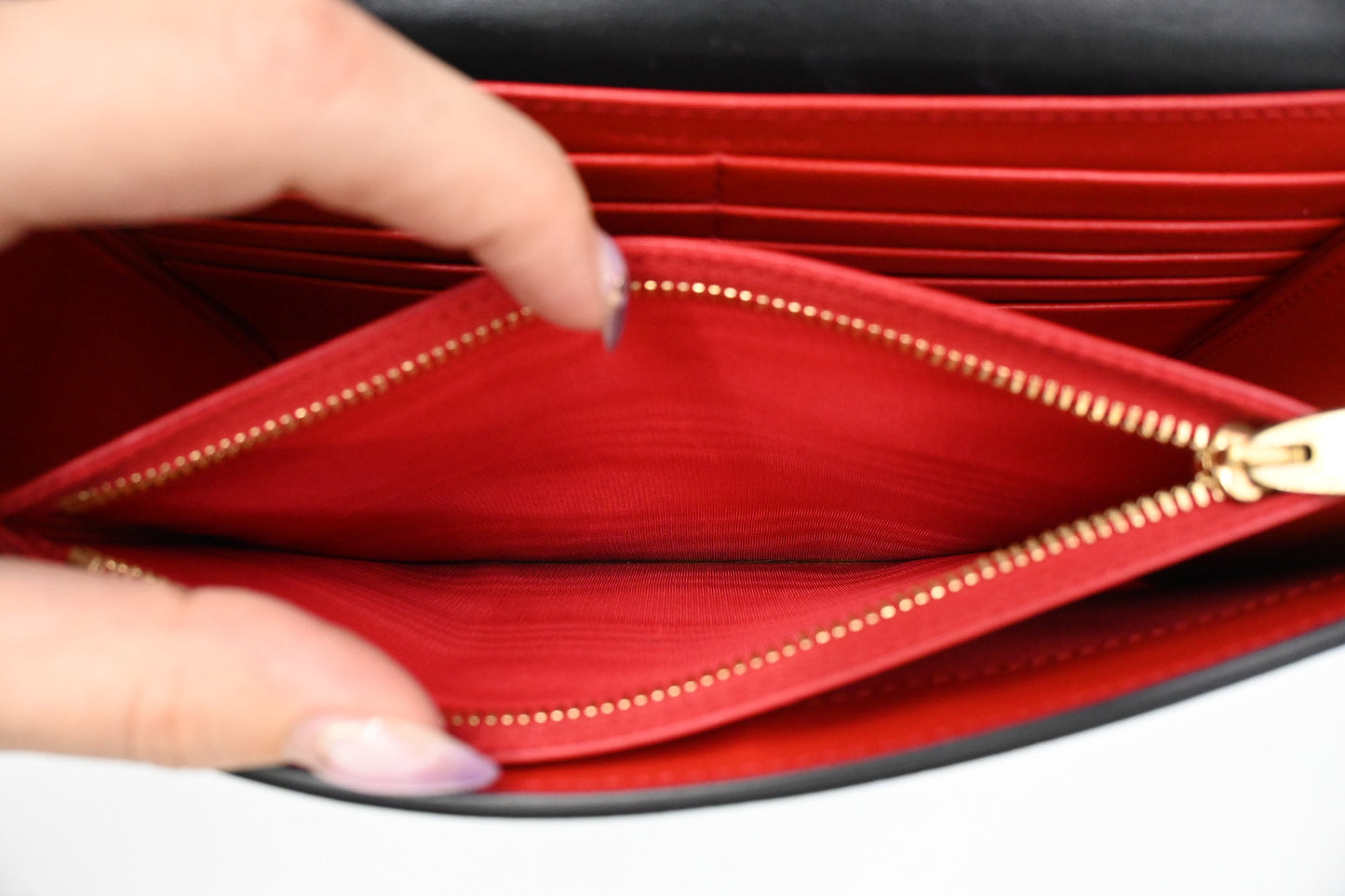 Louboutin Paloma Clutch in Black Loubinthesky Leather