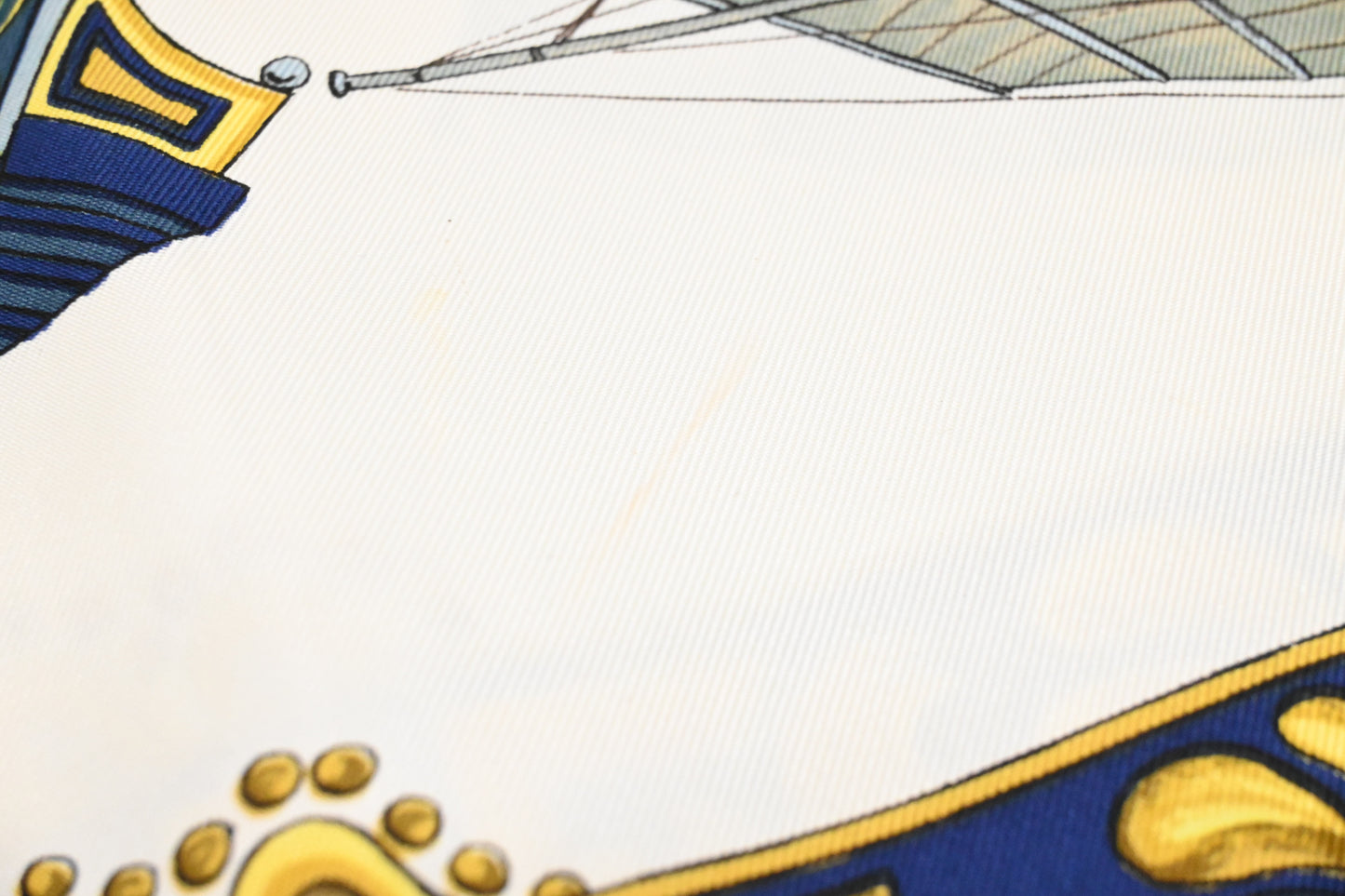 Hermes 'Jonques et Sampans' Carre 90 in Blue Silk