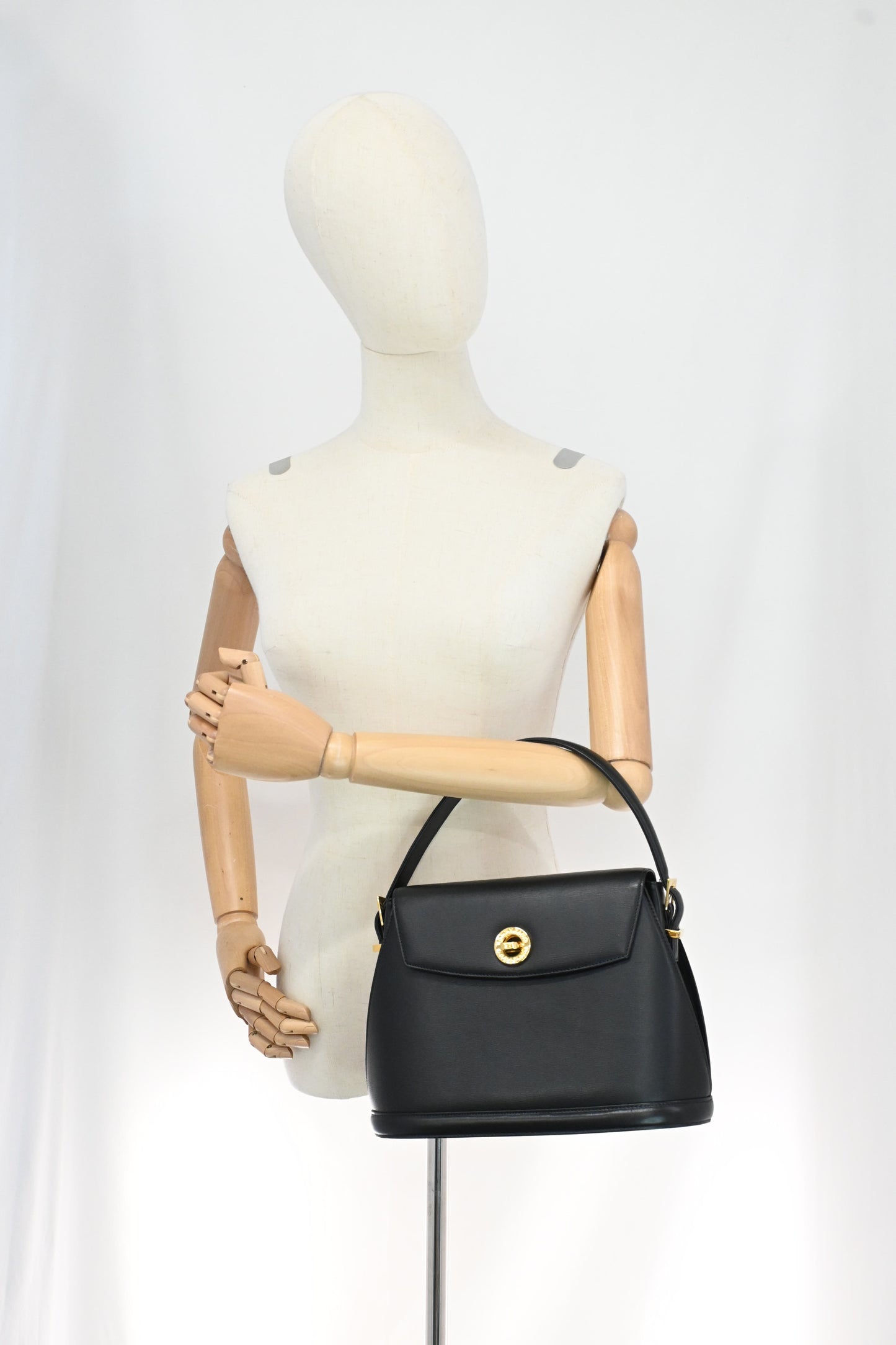 Valentino 2way Bag in Black Leather