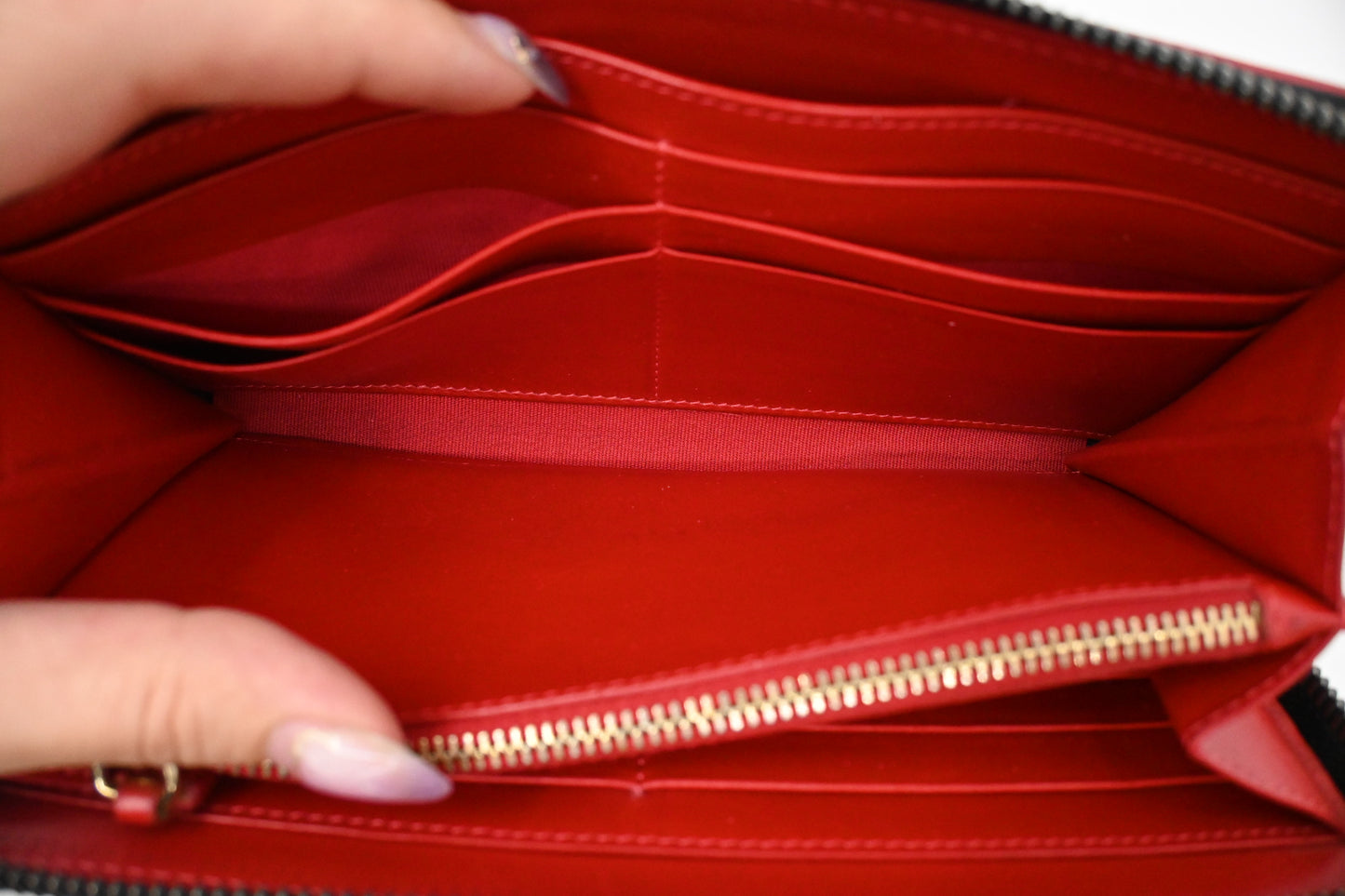 Louboutin Zippy Wallet in Black Spiked Leather
