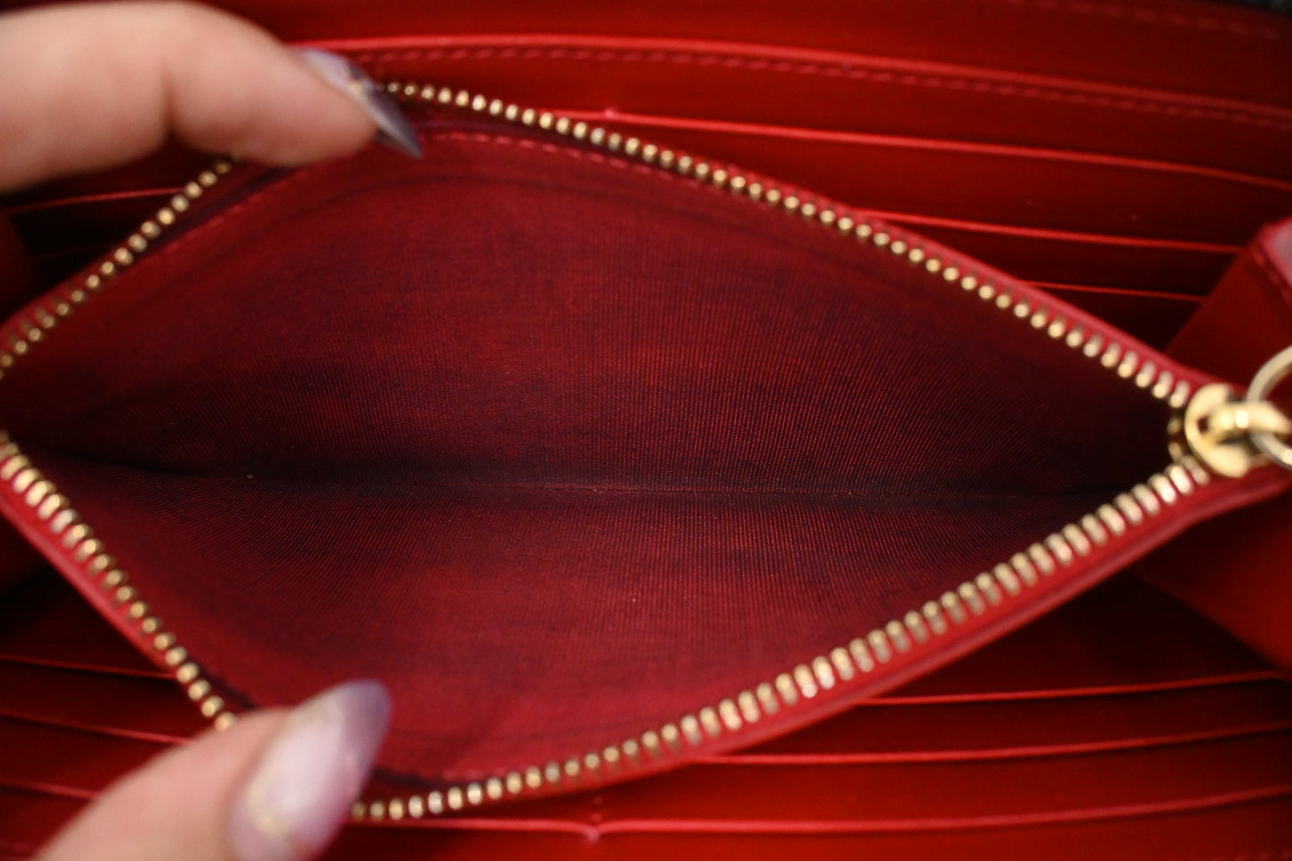 Louboutin Zippy Wallet in Black Spiked Leather