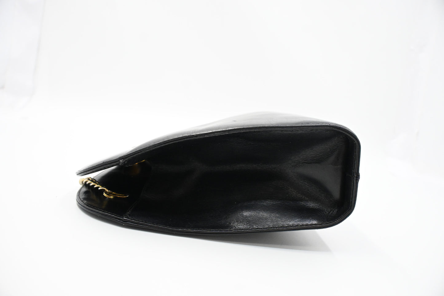 Ferragamo Chain Crossbody in Black Leather