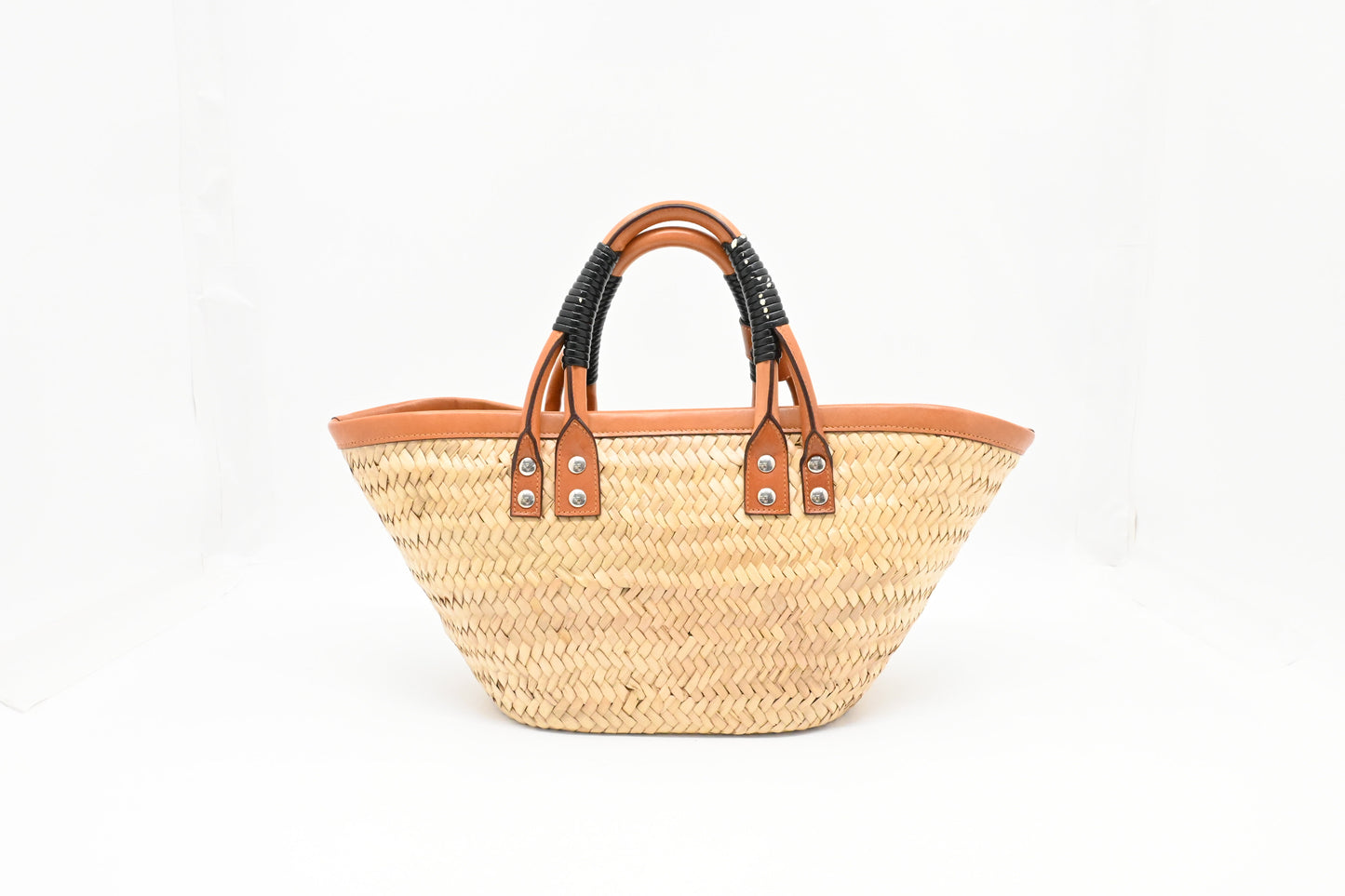 Balenciaga Bistro Panier Basket Bag in Tan Leather