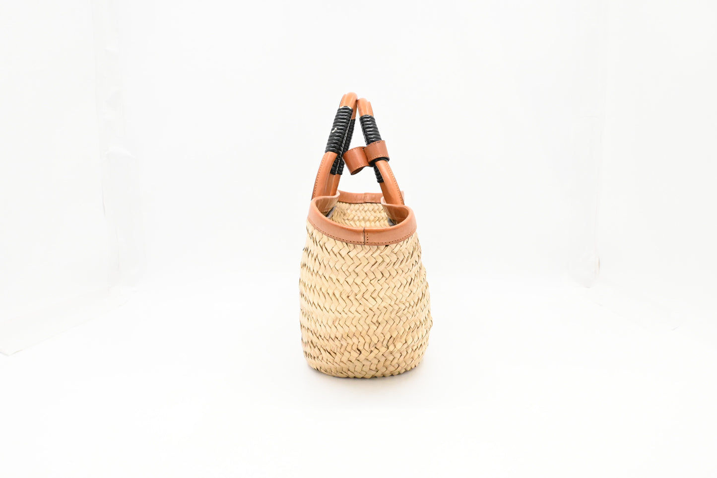 Balenciaga Bistro Panier Basket Bag in Tan Leather
