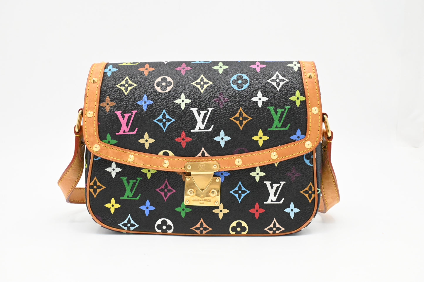 Louis Vuitton Sologne in Black Multicolor Monogram Canvas