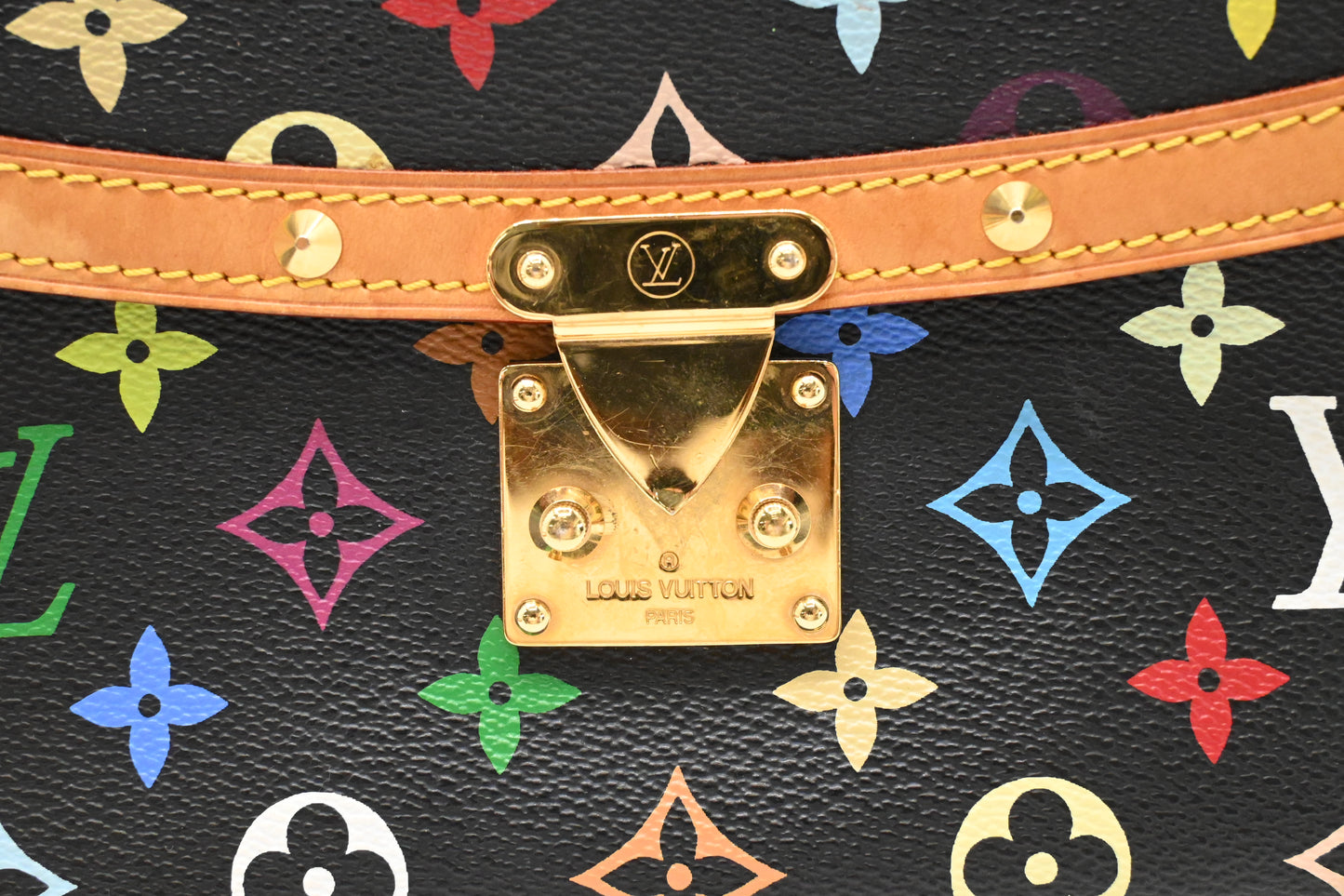 Louis Vuitton Sologne in Black Multicolor Monogram Canvas