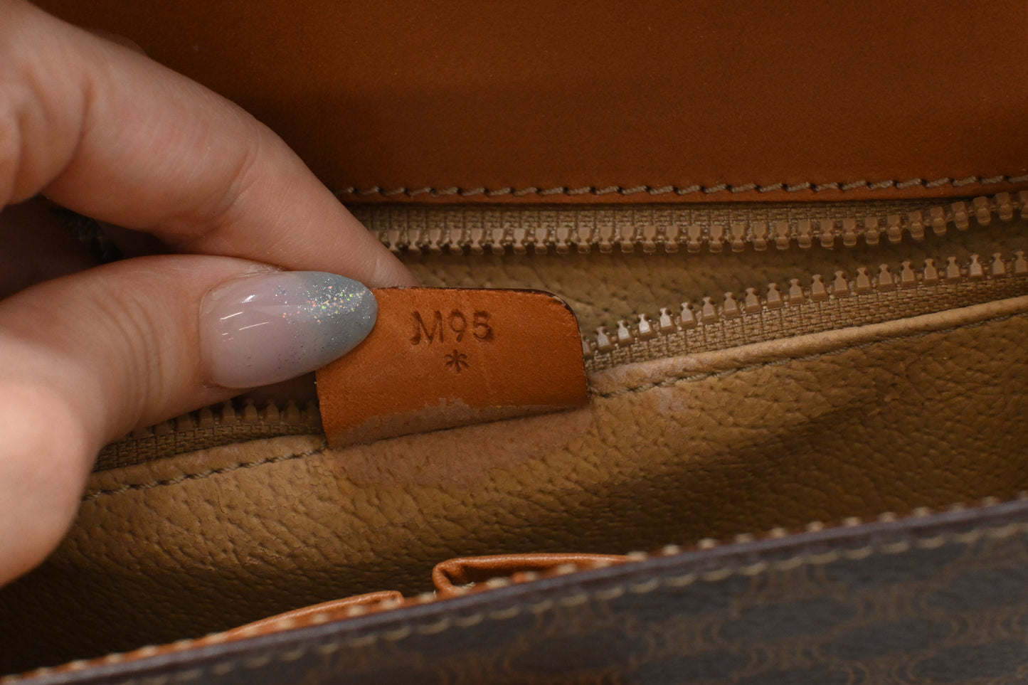 Celine 2way Bag in Brown Macadam Canvas