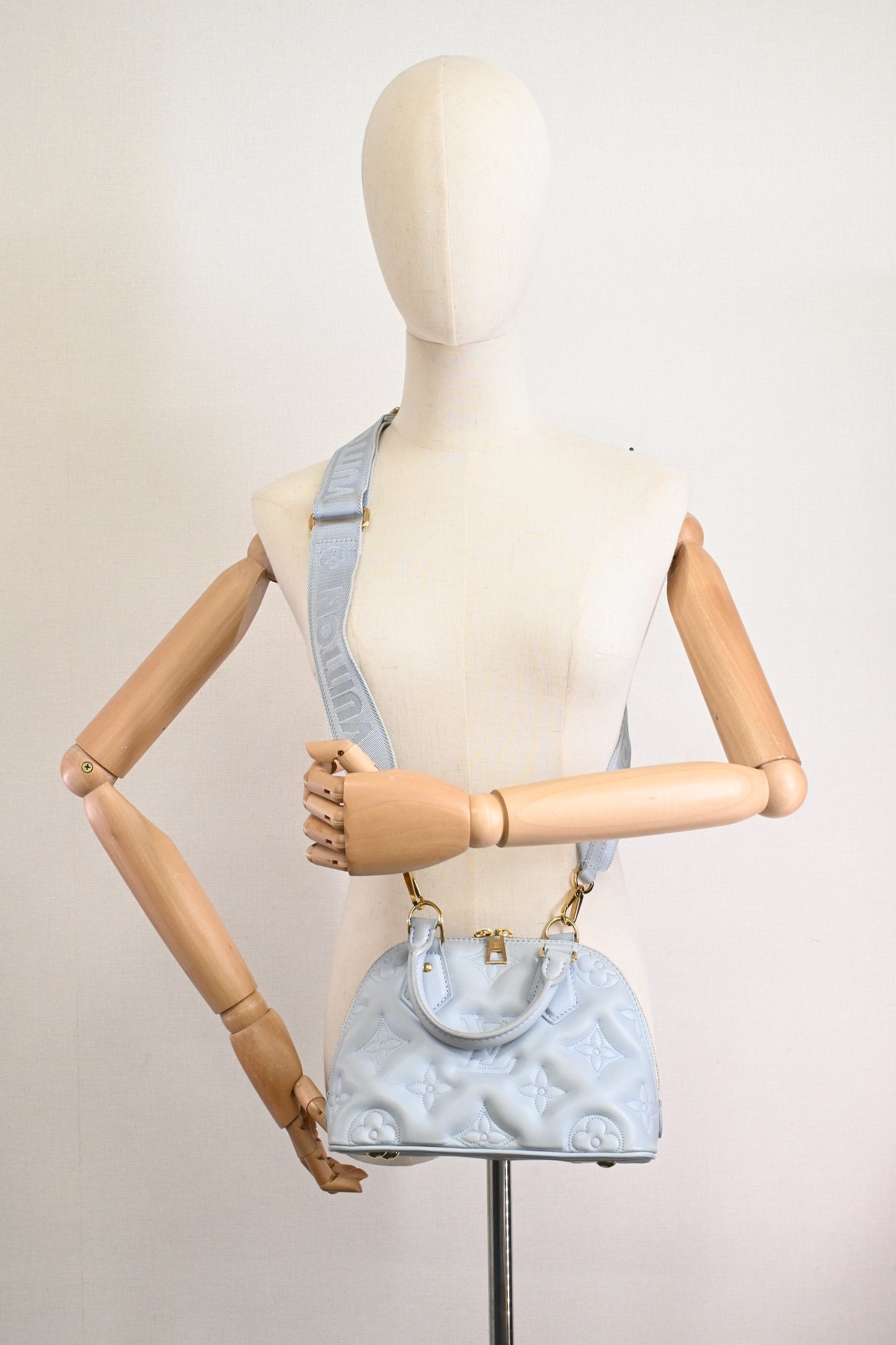 Louis Vuitton Alma BB in Blue Glacier Bubblegram Leather