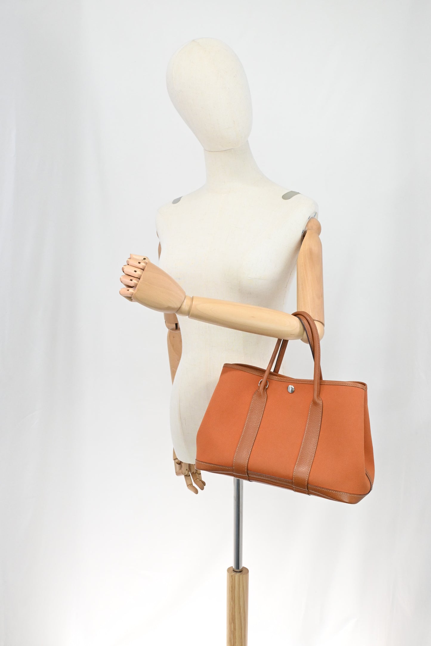 Hermes Garden Party 30 in Orange Canvas
