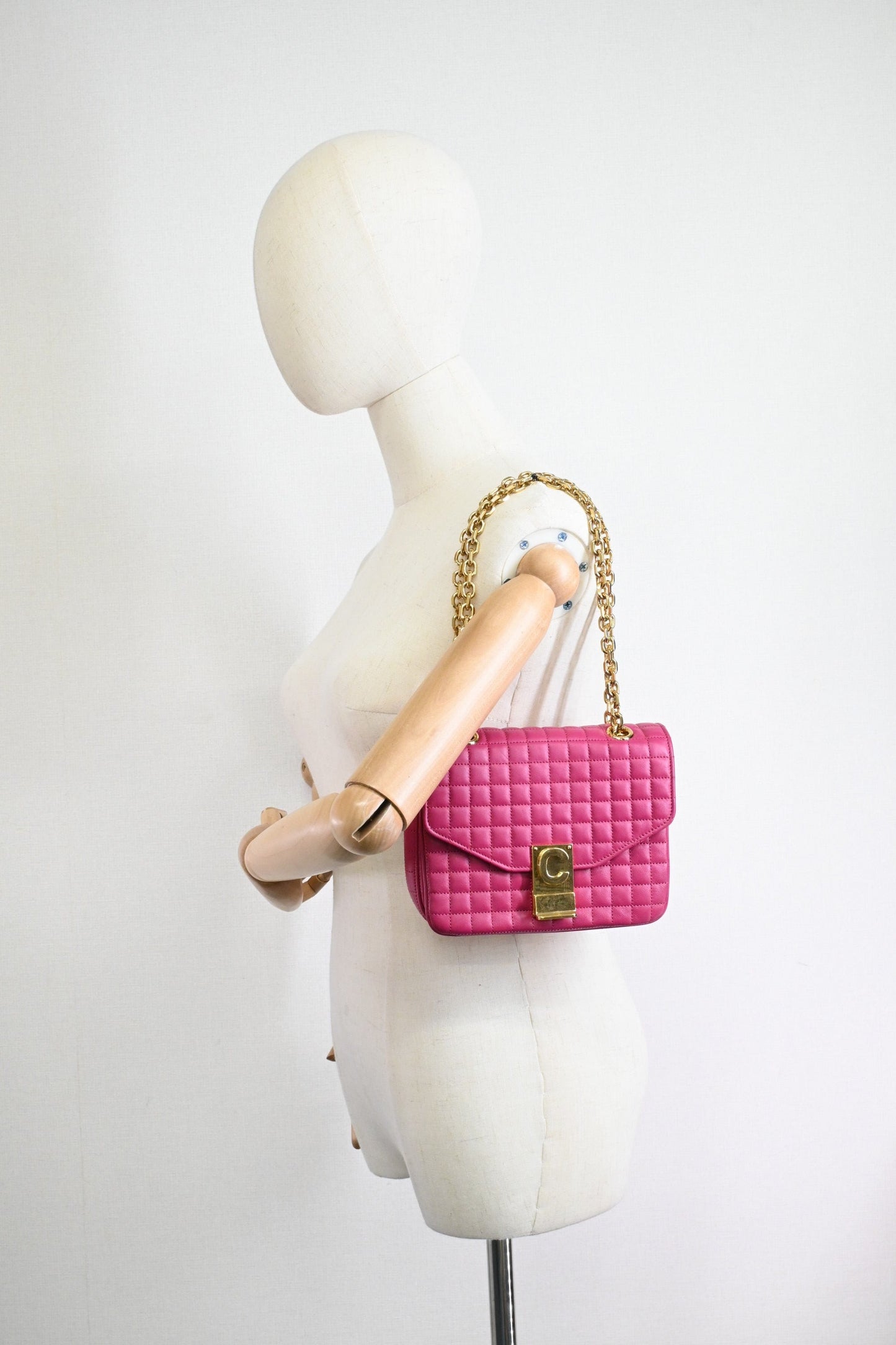 Celine Small C Bag in Pink Leather