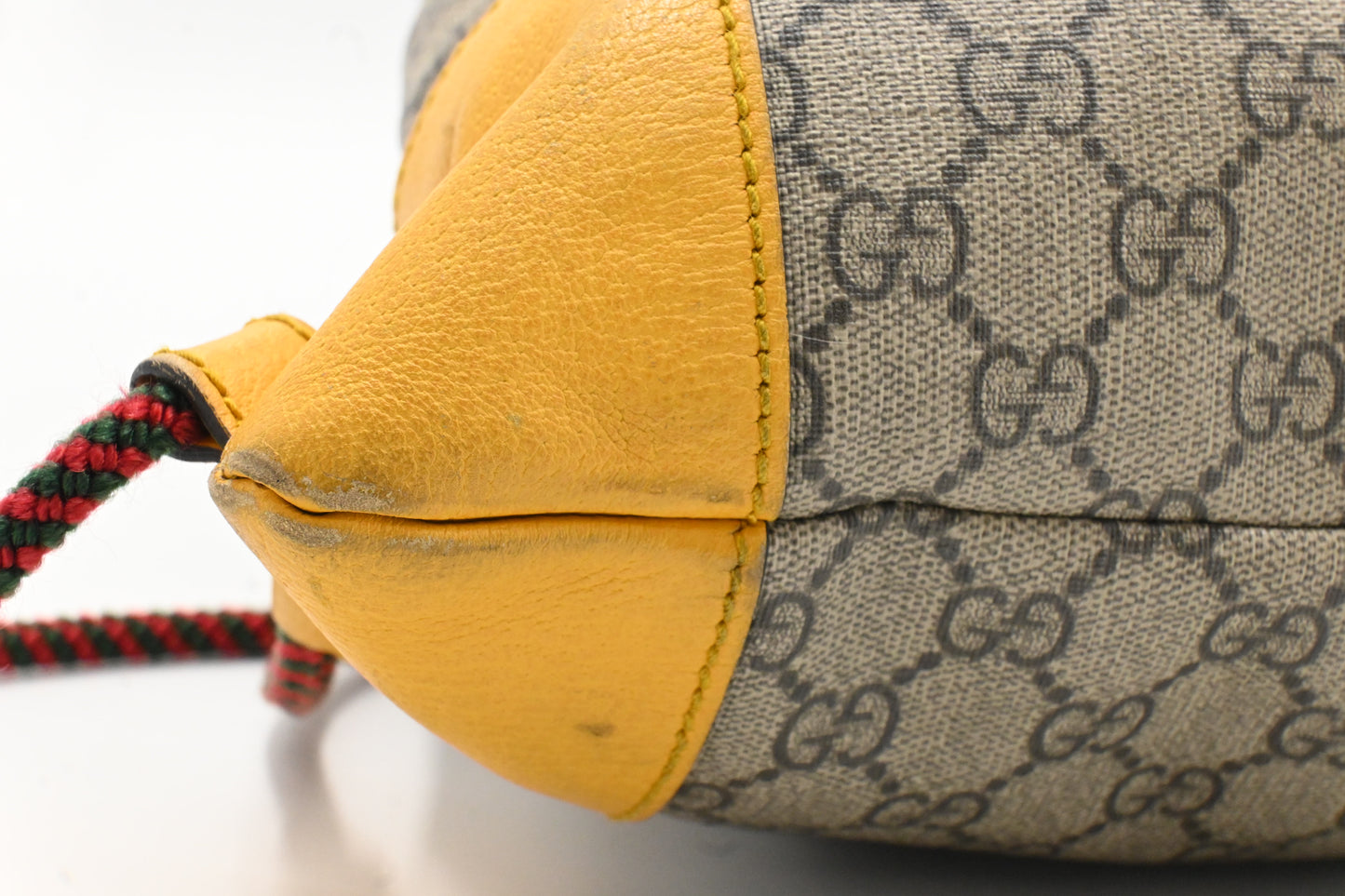 Gucci Tiger Drawstring Backpack in GG Supreme Canvas