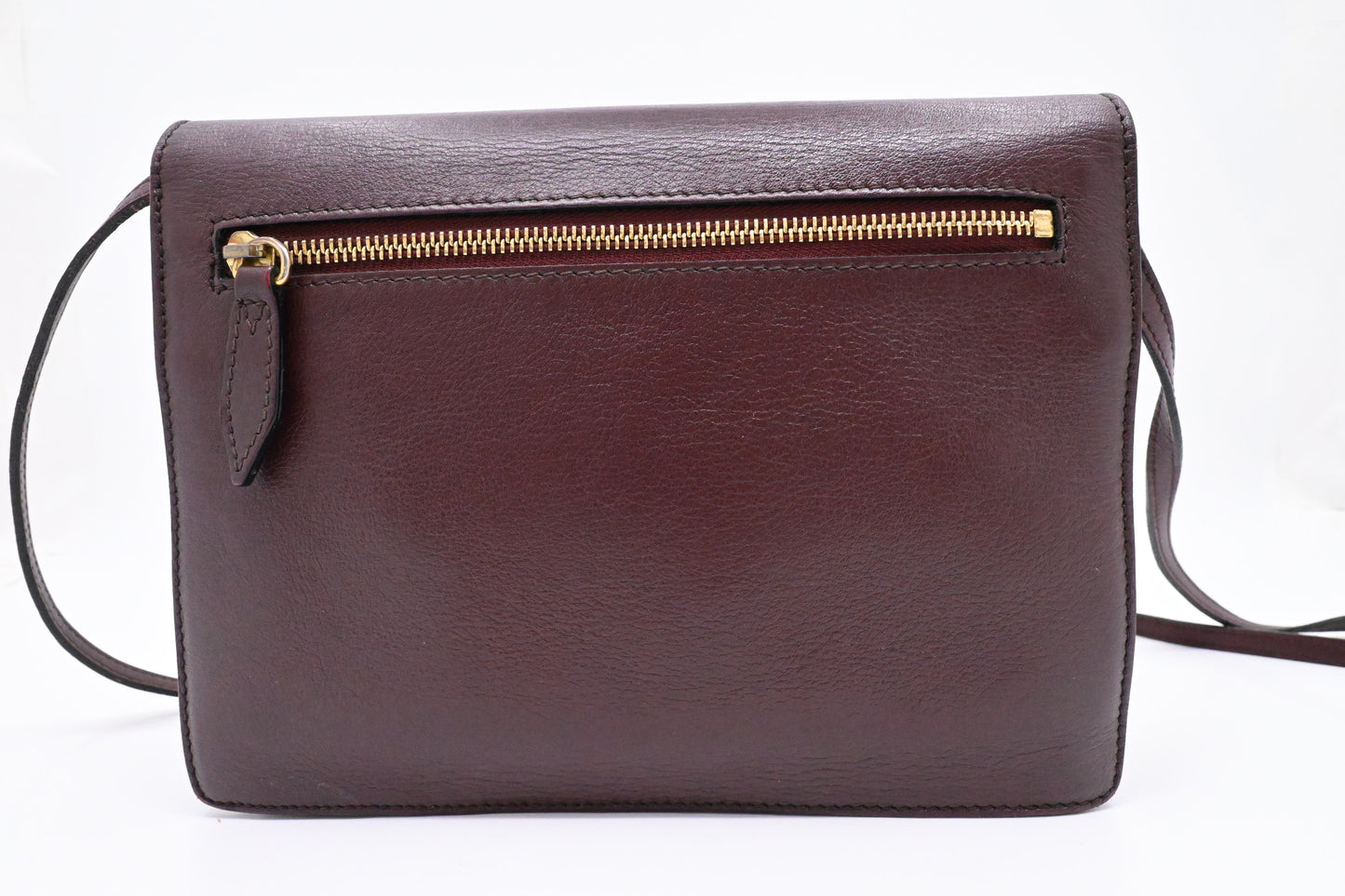 Burberry Crossbody in Burgundy Leather and Checked Canvas
