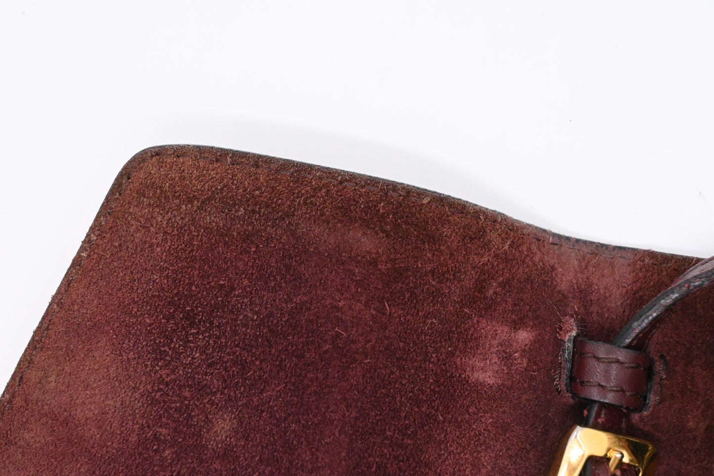 Burberry Crossbody in Burgundy Leather and Checked Canvas