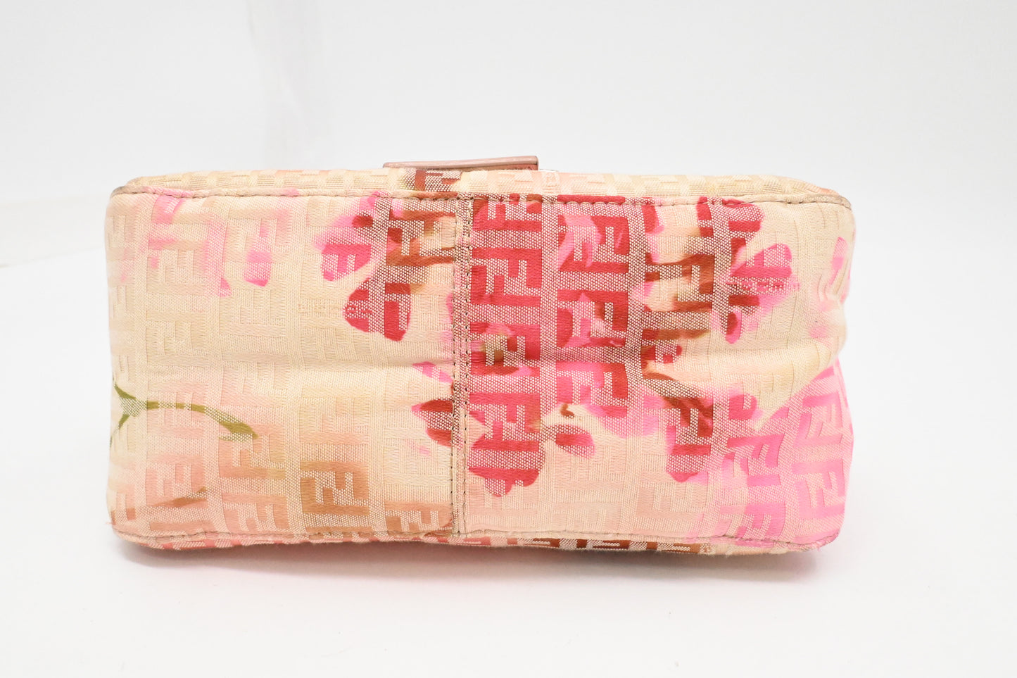 Fendi Mama Mini Baguette in Pink Floral Zucchino Canvas