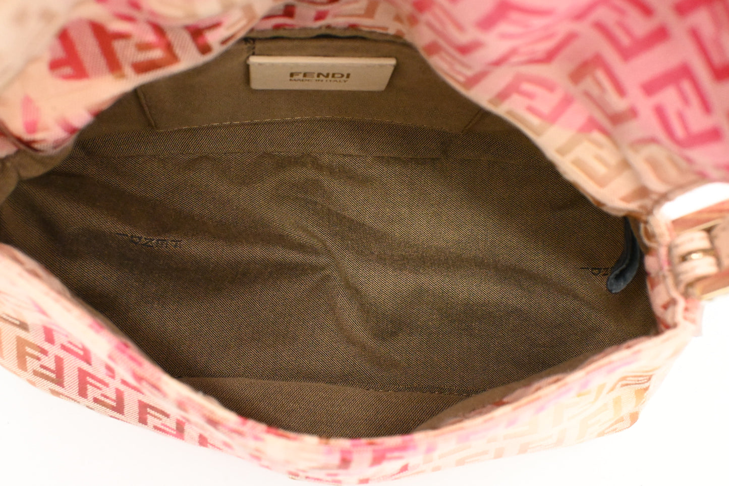 Fendi Mama Mini Baguette in Pink Floral Zucchino Canvas