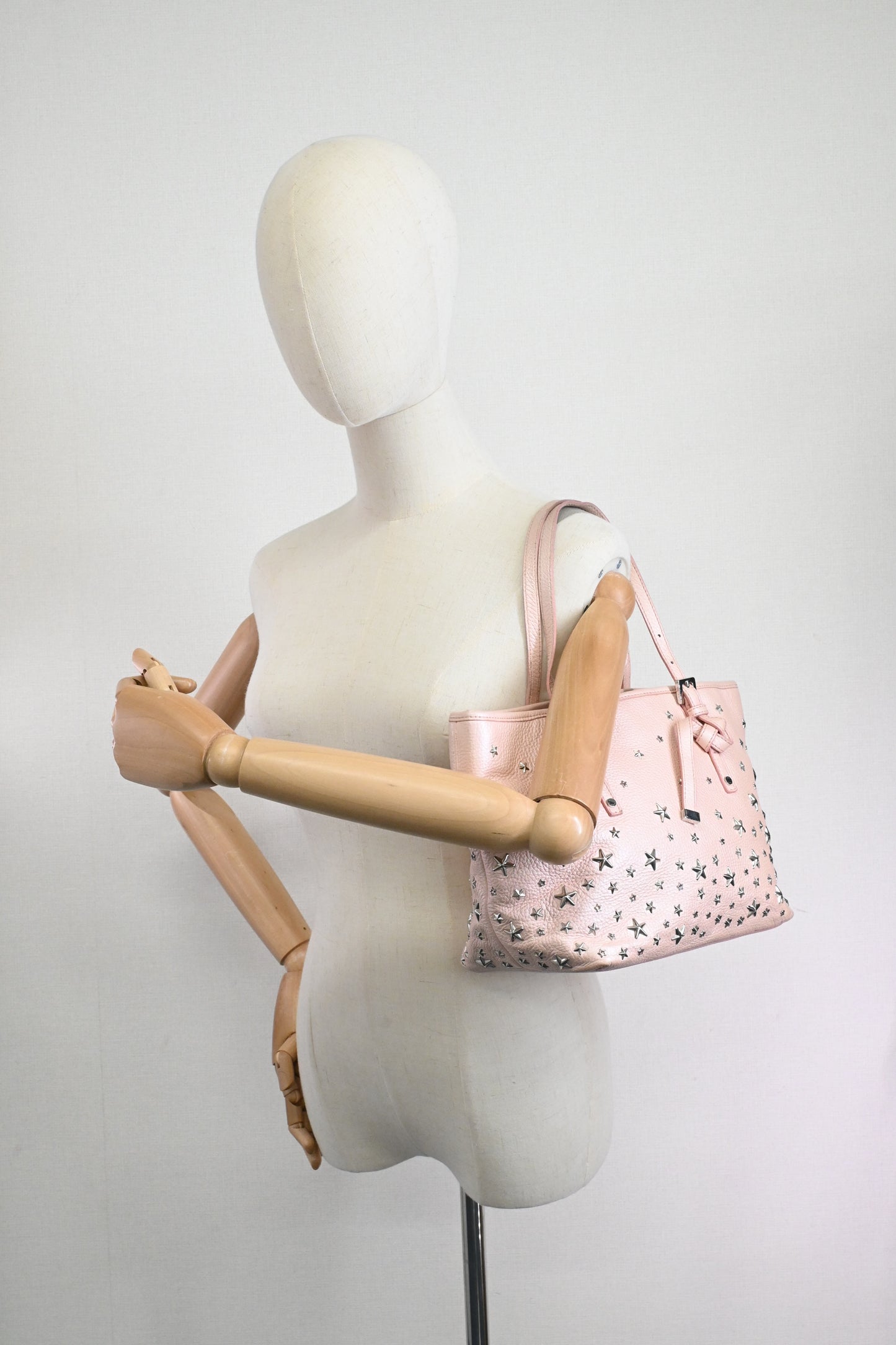 Jimmy Choo Sasha S Tote in Pink Stars Leather