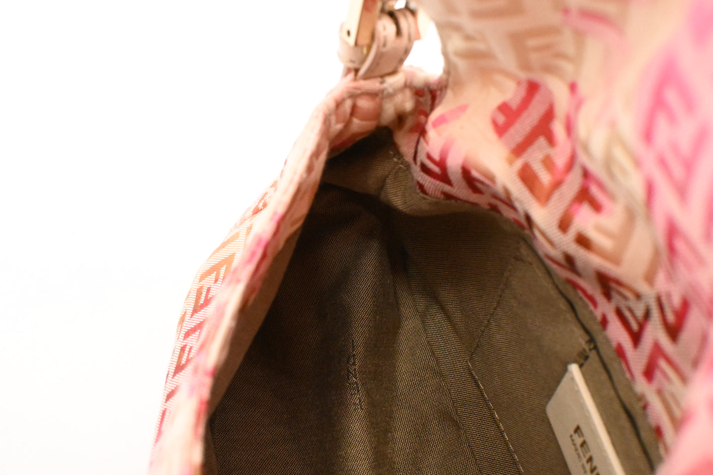 Fendi Mama Mini Baguette in Pink Floral Zucchino Canvas