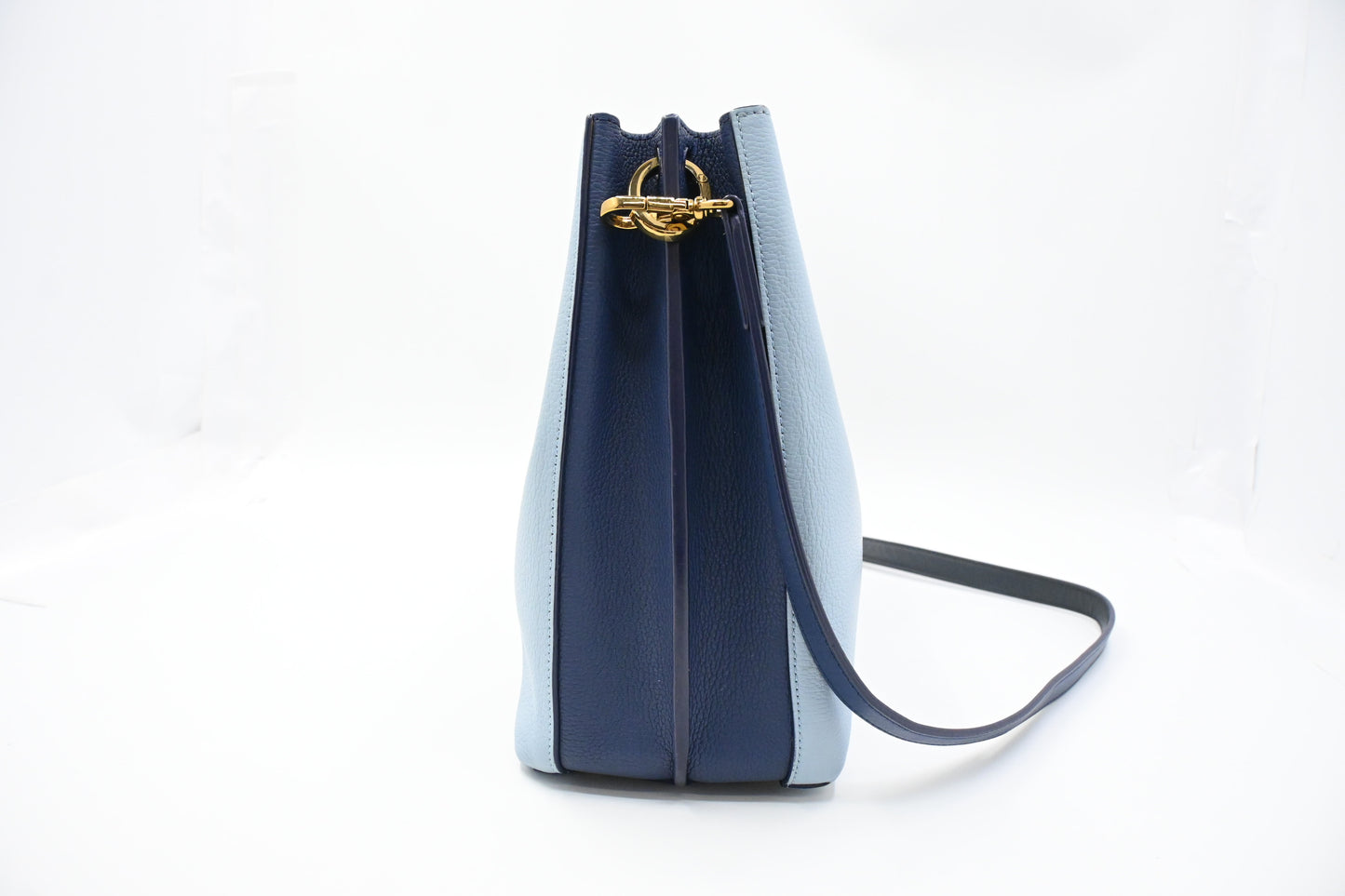 MCM Crossbody Bag in Blue Leather