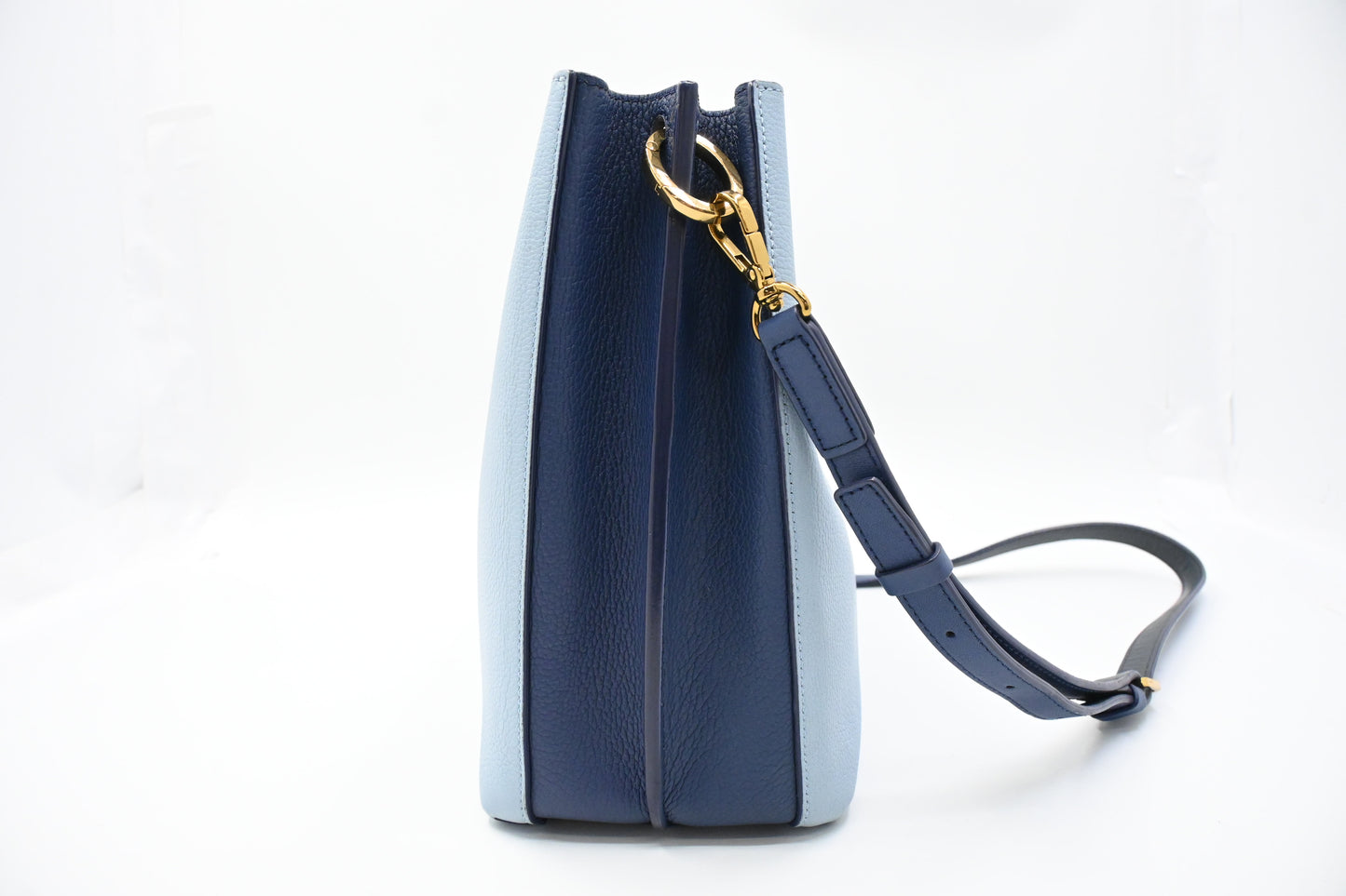 MCM Crossbody Bag in Blue Leather