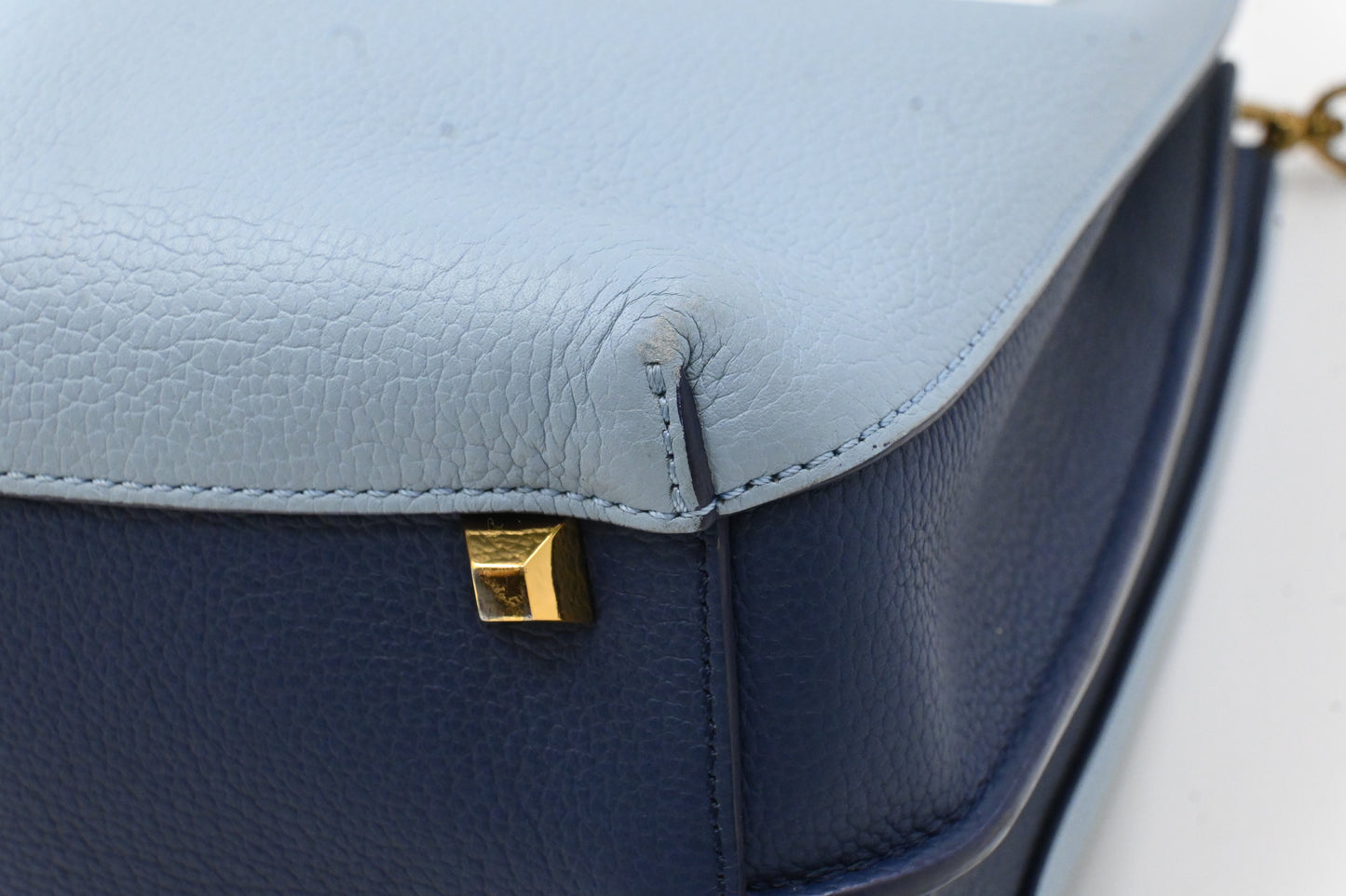 MCM Crossbody Bag in Blue Leather